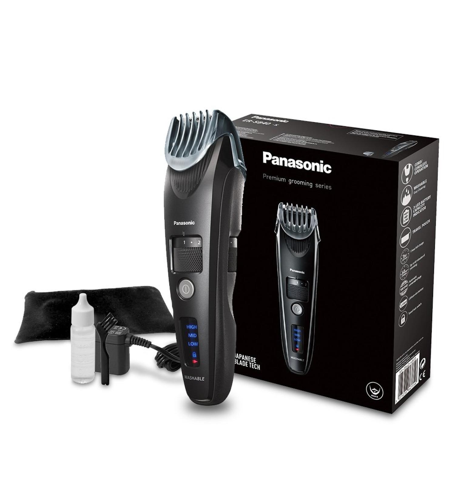 Panasonic ER-SB40-K803 Waterproof Hair Clipper for Men - Portable Wireless 20 Lengths LED Display - Buy Online on GoSupps.com