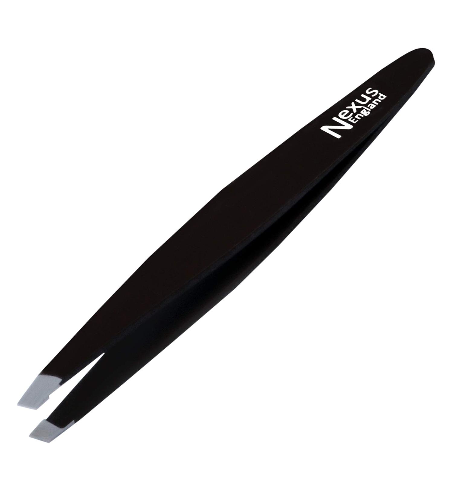 Nexus Professional Black Beauty Eyebrow Slanted Tweezers (Black Fish Style) - Buy Online on GoSupps.com
