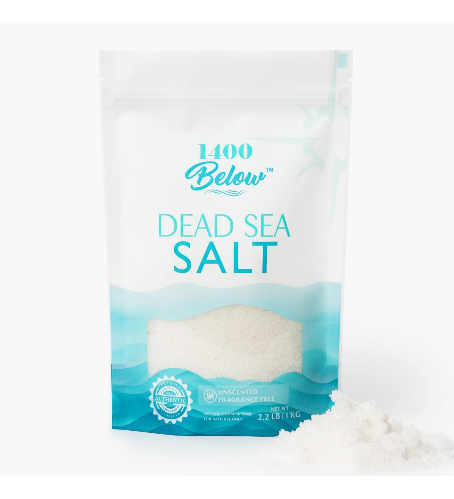 Dead Sea Salt Fine Grain Bath Soak and Body Scrub - 100% Pure, Mineral-Rich Relief for Sore Muscles and Skin Conditions - Buy Online on GoSupps.com