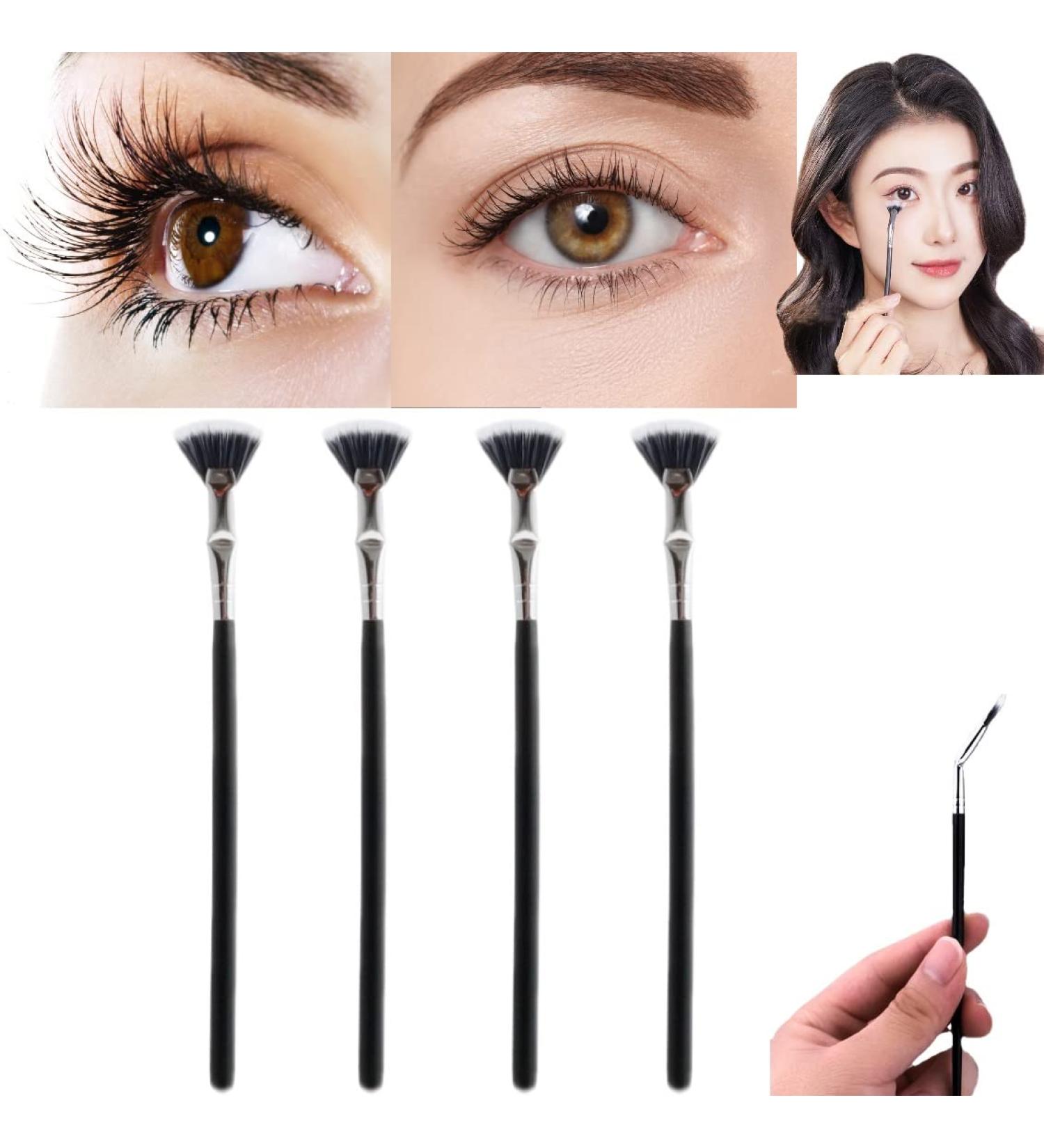 Dolly Mascara Fan Brush Set for Lashes and Eyebrows - 4PCS Makeup Tools - Buy Online on GoSupps.com