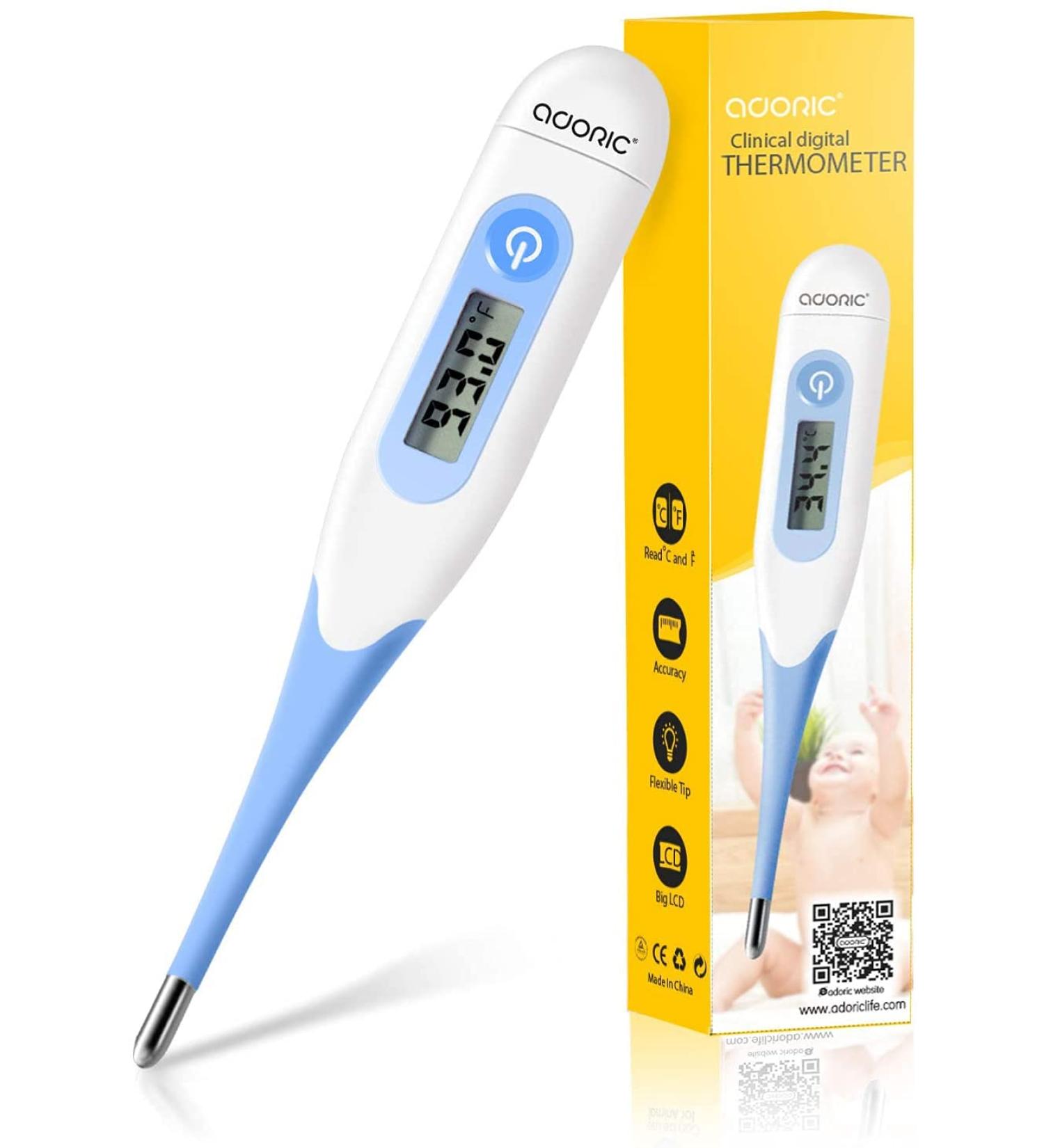 Adoric Digital Medical Thermometer - Best Armpit & Oral Thermometer for Baby Kids Adults in Blue - Buy Online on GoSupps.com