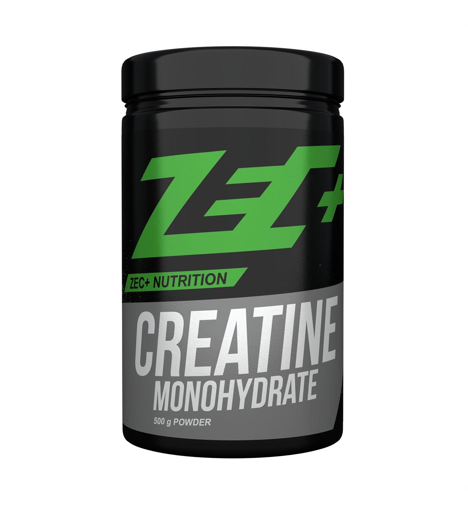 ZEC+ creatine monohydrate powder - 500 g pure creative powder tasteless creatine powder for intensive strength training & bodybuilding made in germany flavor -neutral 500 g (1 Pack)