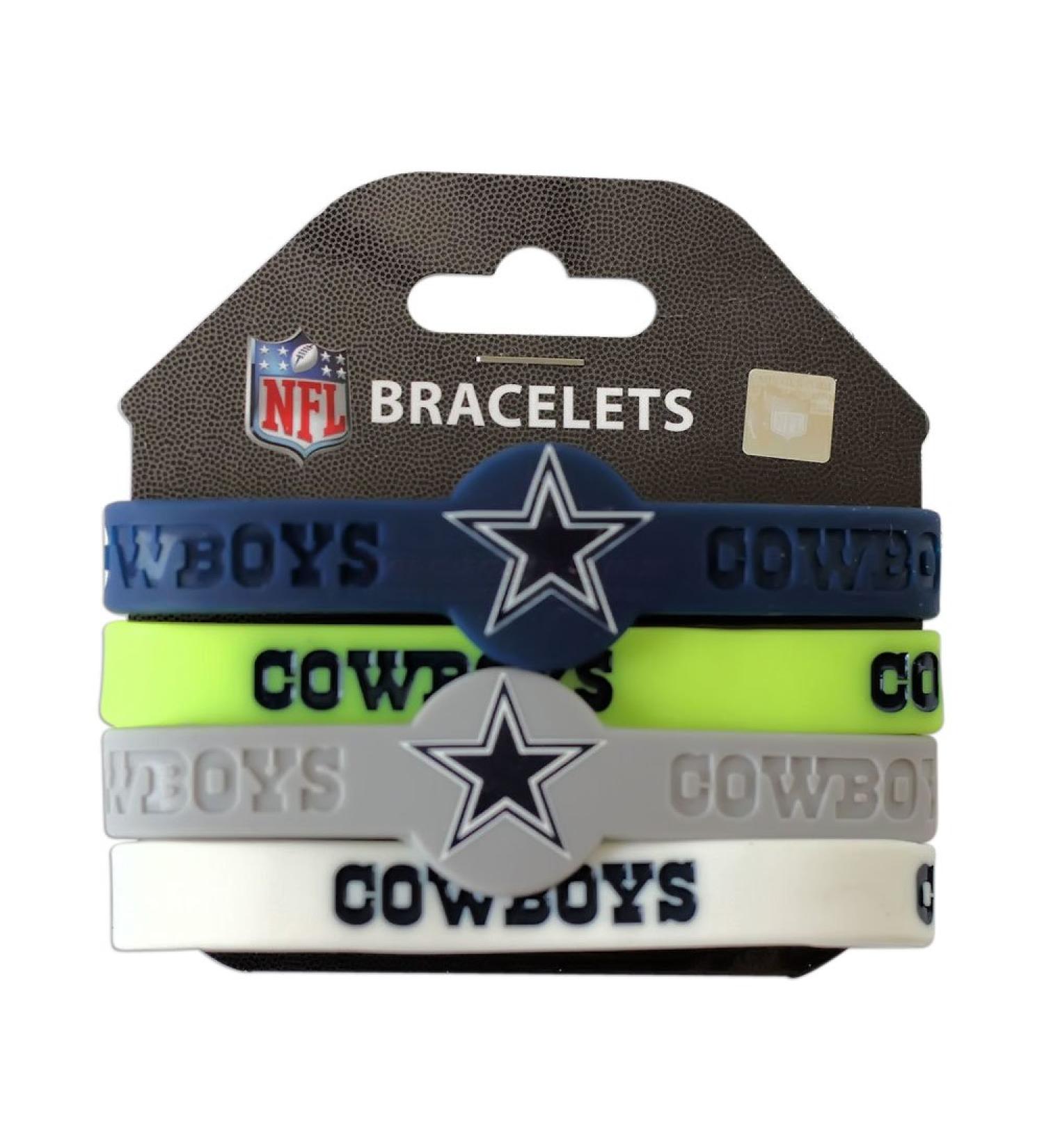 Aminco NFL Silicone Bracelets 4-Pack - Dallas Cowboys Official Merchandise - Buy Online on GoSupps.com