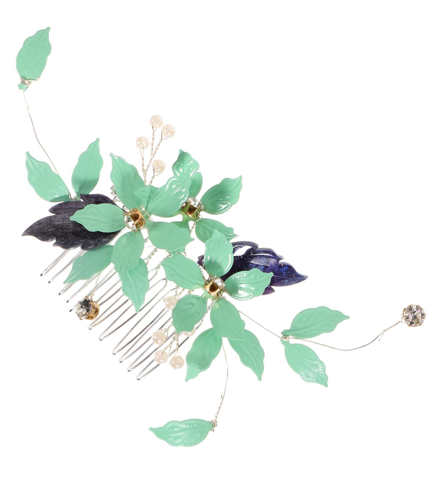 FRCOLOR Hair Comb Hair Accessories Purple Beads Rhinestone Trim Wedding Hair Comb for Brides Rhinestone Decor Hair Decor Pearl Hair Accessories Bride Pin Decorative Hair Combs Bridal Metal - Buy Online on GoSupps.com