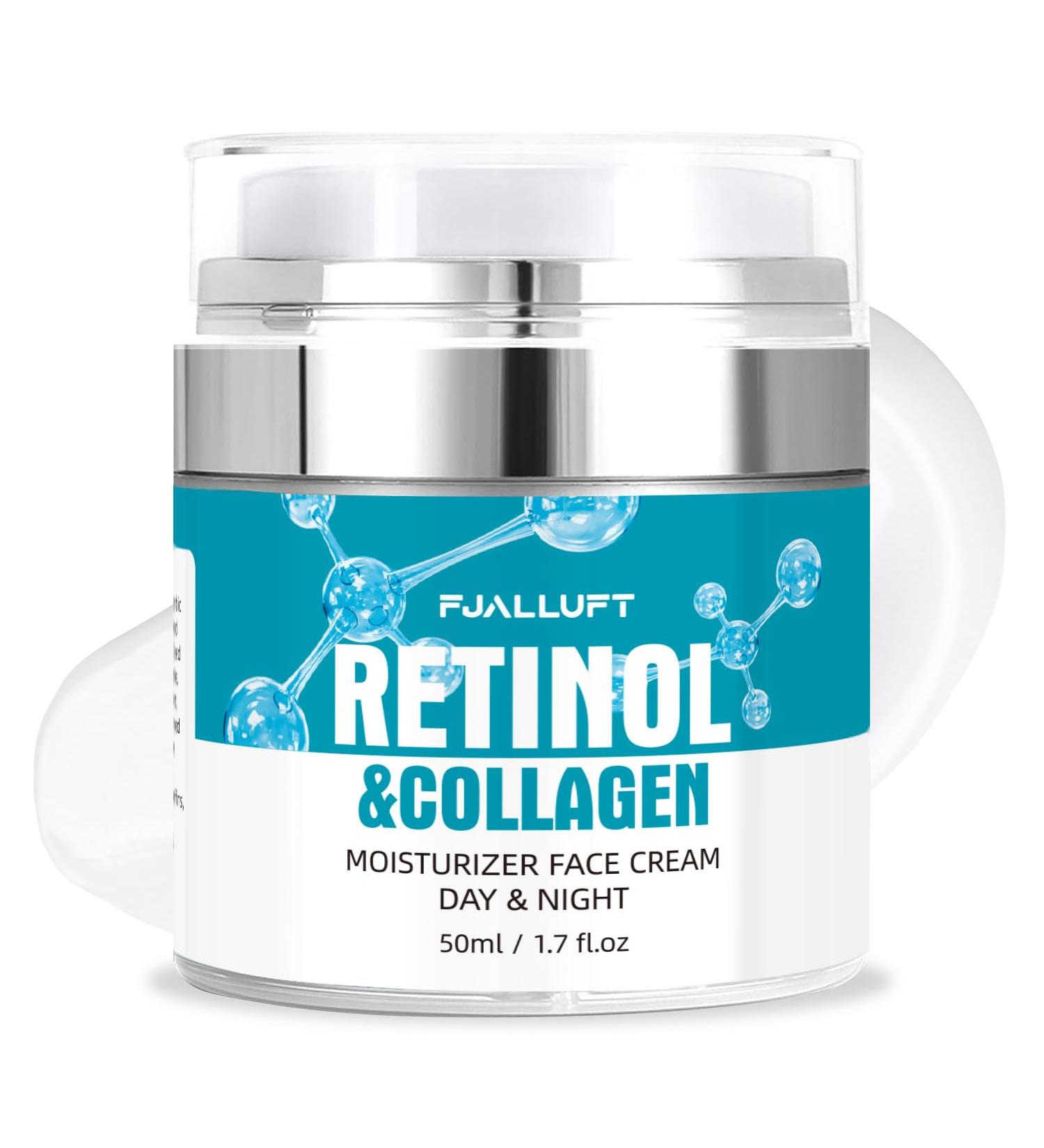 Buy Retinol Cream for Anti-Aging | Collagen Face Moisturizer for Wrinkles - Day & Night Cream for Men & Women - Buy Online on GoSupps.com