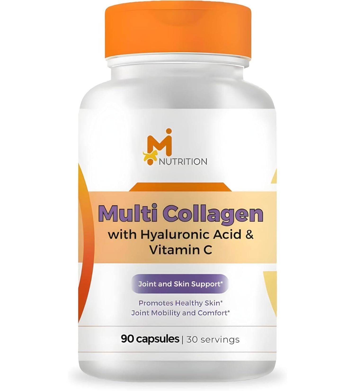 Multi Collagen Peptides Pills for Women & Men - Hydrolyzed Collagen Supplement with Hyaluronic Acid & Vitamin C - 90 Capsules Multi Collagen Capsules for Hair Skin Nails & Joint support - Buy Online on GoSupps.com