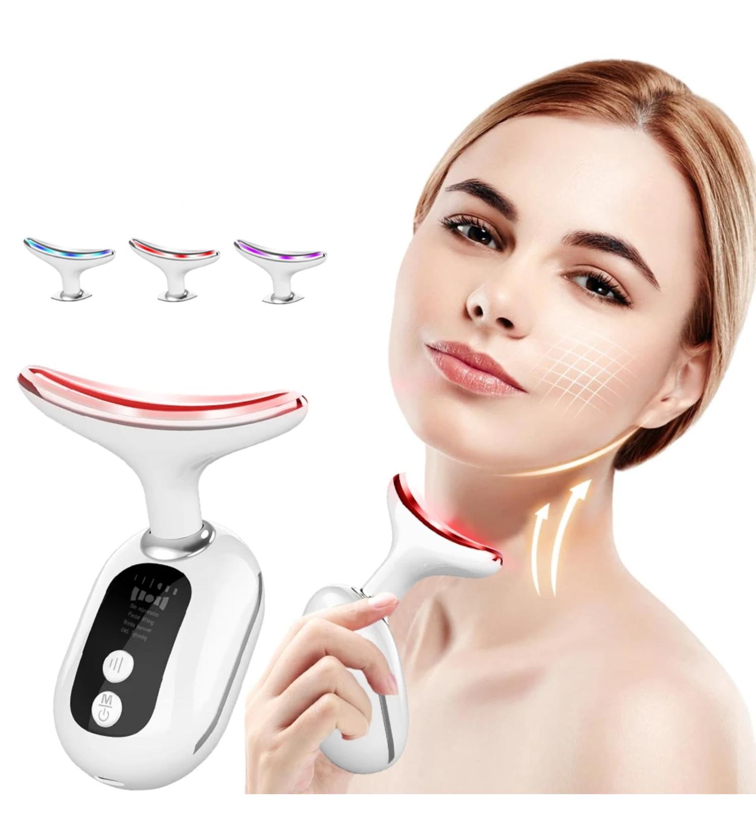 Wavata Facial Massage Device for Wrinkles | 4 Modes 3 LED Colors | EMS Anti-Aging Face Massager for Lifting & Tightening Saggy Skin - Buy Online on GoSupps.com
