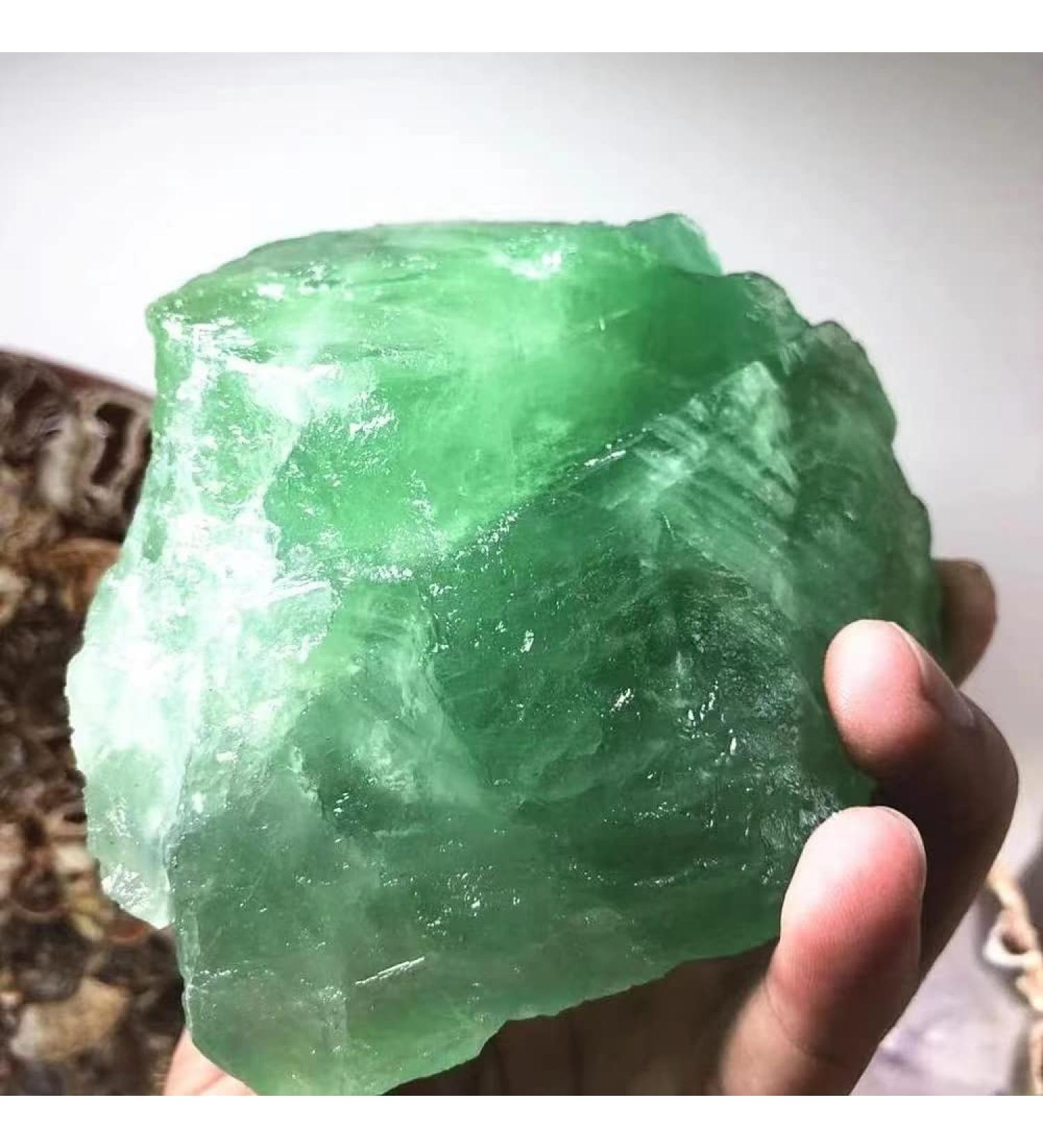 Natural Crystal Rough Wholesale Natural Large Rough Raw Green Fluorite Crystal Stone 500g-1350g 1pc (Color : 1150g-1350g) - Buy Online on GoSupps.com