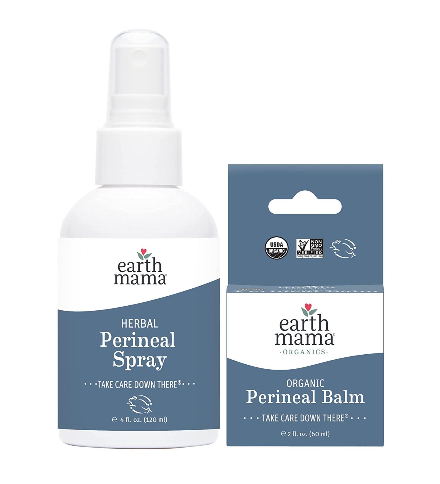 Earth Mama Postpartum Recovery Kit: Organic Perineal Balm & Herbal Spray 2-Piece Set - Buy Online on GoSupps.com