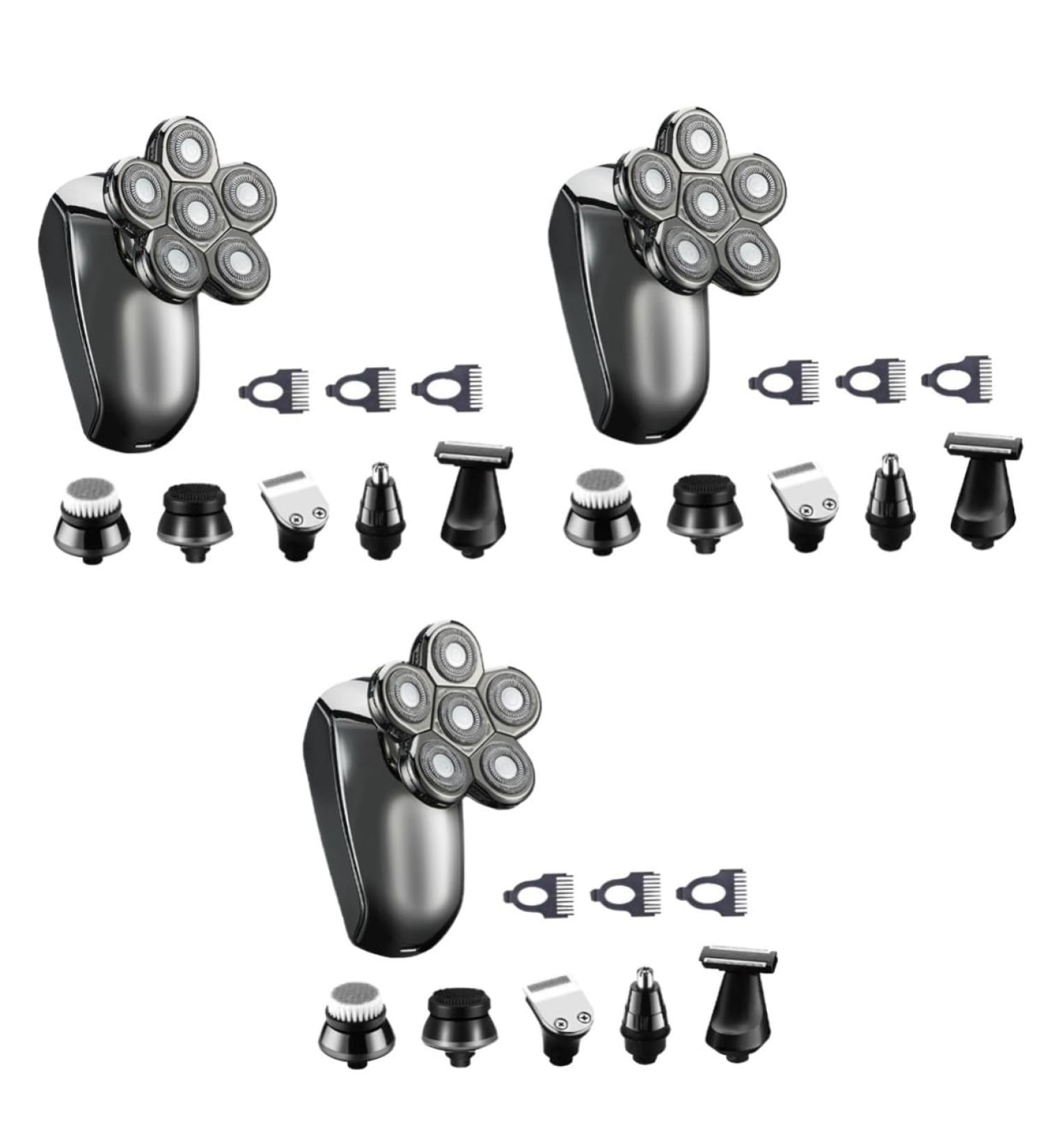 FOMIYES Electric Shaver Kit - 3 Sets Grooming Clippers for Men | Beard Nose Hair & Body Shaver | Travel-Friendly Barber Kit - Buy Online on GoSupps.com