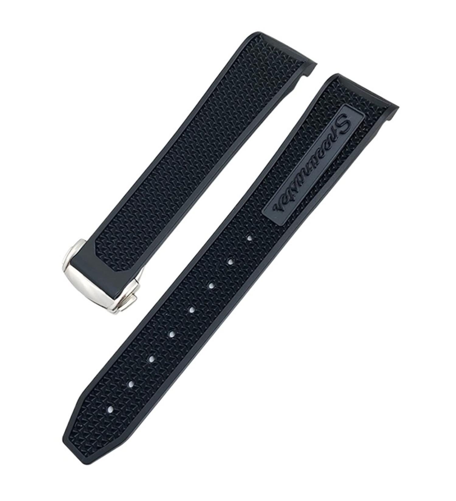 Buy HAMONEE Silicone Watch Strap 18mm 19mm 21mm 22mm for Omega Moonwatch Speedmaster & Seamaster - Soft Black Bracelet - Buy Online on GoSupps.com