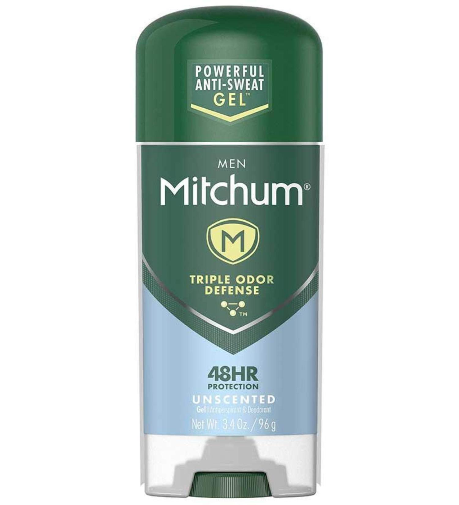 Mitchum Advanced Control Unscented Gel Anti-Perspirant & Deodarant 3.4 oz (Pack of 2)