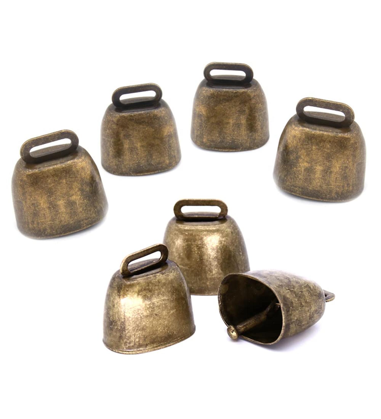 7 pack Grazing Copper Bells Metal Cow Bells for Dogs Animal Copper Loud Bronze Bell Small Brass Bell for Cow Horse Sheep Cats Small Pets Anti-Theft Accessories (Bronze) - Buy Online on GoSupps.com