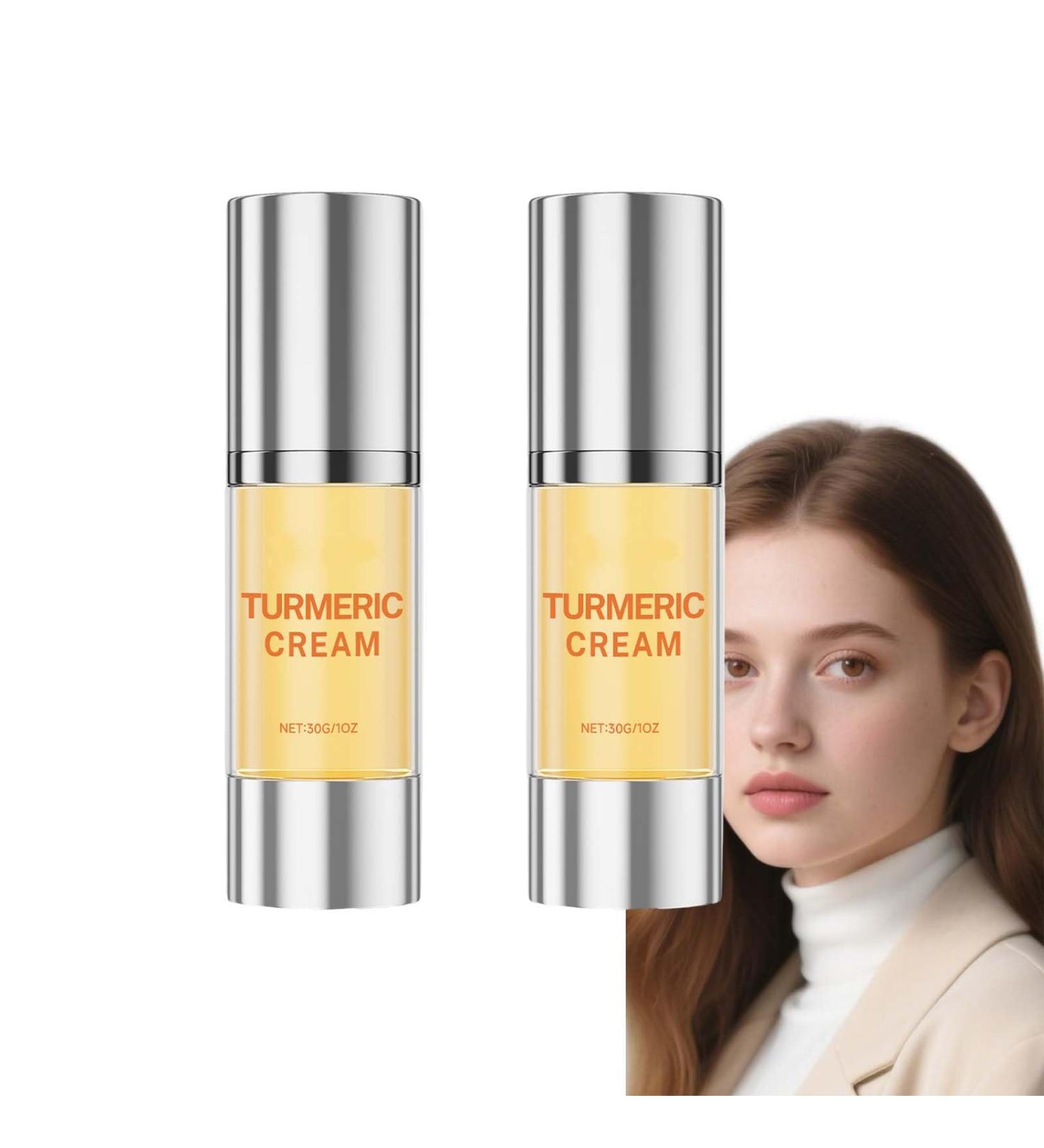  JASUBAI Vitamin E and turmeric brightening face cream moisturizing anti-aging reduces wrinkles and uneven skin tone moisturizing face cream firms and tightens skin (2 pieces) - Buy Online on GoSupps.com