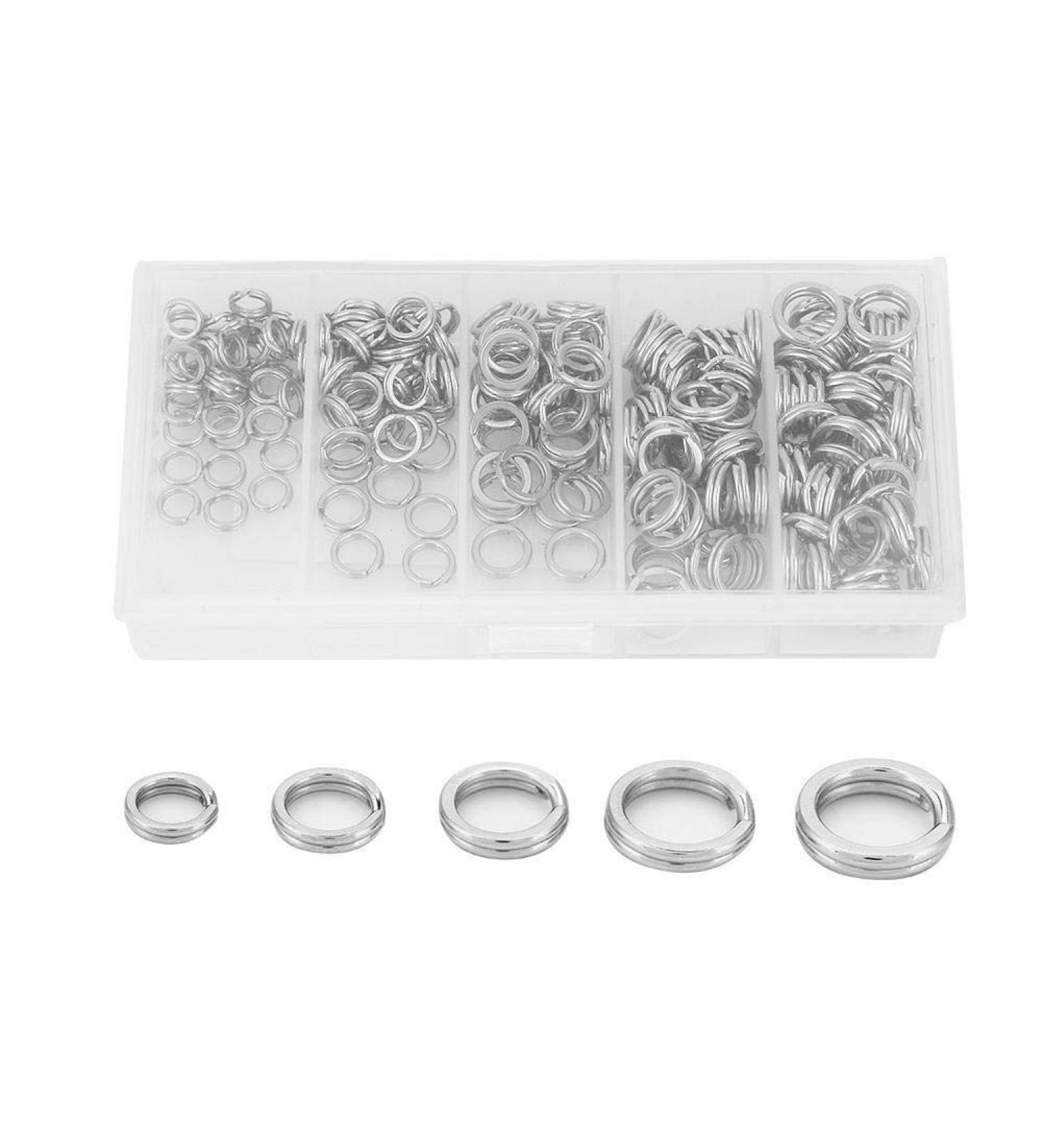 Broco Fishing Accessories Rings - 200pcs Stainless Steel Double Split Ring Connector for Tackle - Premium Fishing Gear - Buy Online on GoSupps.com