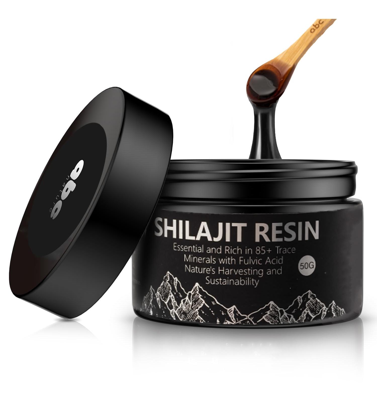 abc Nature Pure Himalayan Organic Shilajit Resin 600mg - Maximum Potency Shilajit for Men & Women with 85+Trace Minerals & Fulvic Acid Ashwagandha Root - Black Seed Oil for Immune System 50 g - Buy Online on GoSupps.com