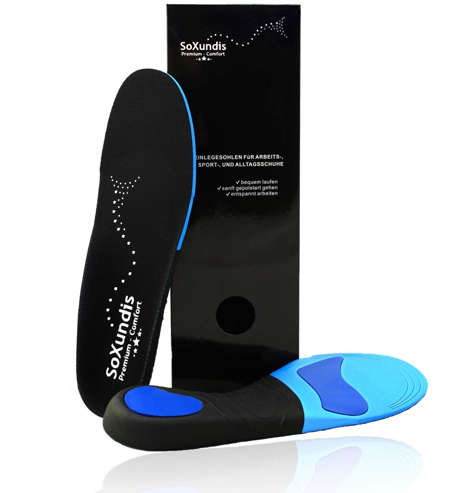 Soxundis Comfort Insoles for Work & Everyday Life - Soft Orthopedic Shoe Inserts for Men & Women Size M (40-42) - Buy Online on GoSupps.com