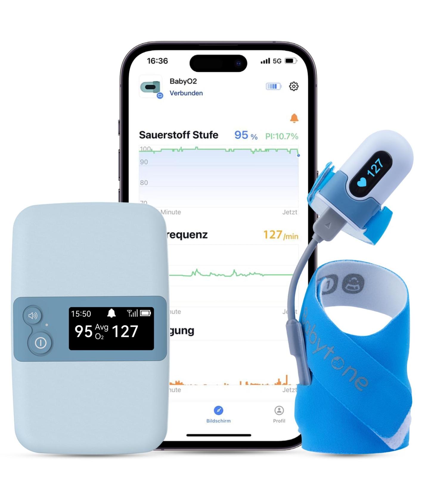 Buy Baby Pulse Oximeter & Sleep Monitor - Babyo2 S2 for O2 Saturation & Heart Rate (0-3 Years) | International Shipping Available - Buy Online on GoSupps.com