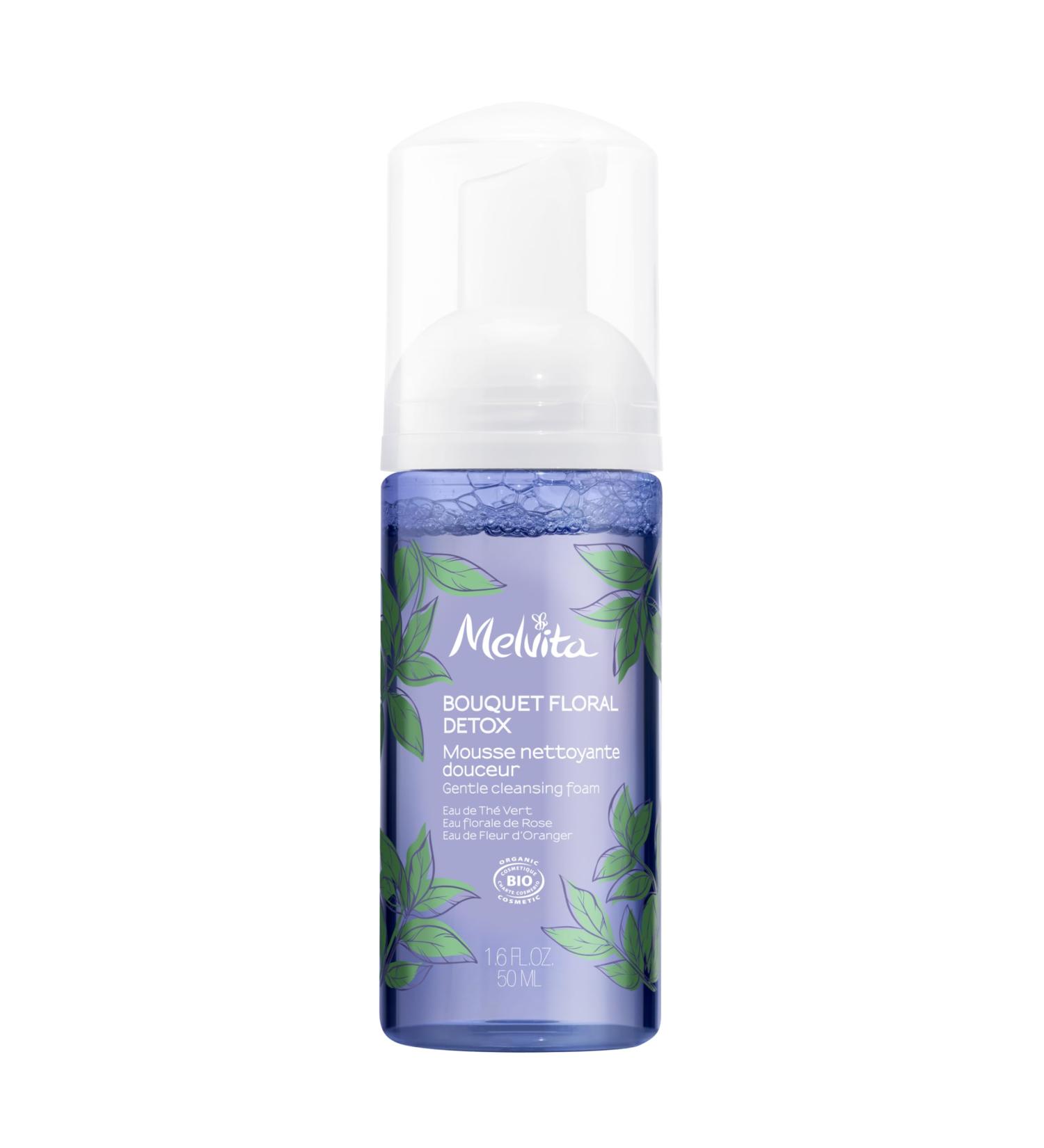 Melvita - Mousse Nettoyante Visage Douce - Bouquet Floral - quilibre Peau Sensible Th Vert & Fleur d'Oranger - 50 ml - Buy Online on GoSupps.com