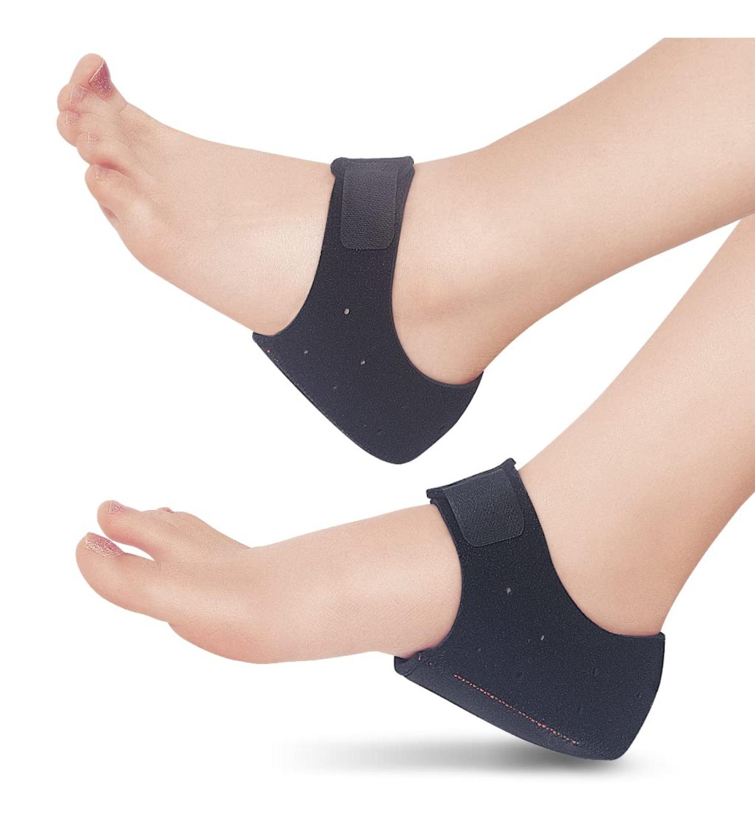 PORON Heel Cups for Heel Pain & Plantar Fasciitis - Made in USA, Heel Sleeves for Spurs, Sports Injuries & Tendinitis - Heel Cushion Pads for Men & Women (Size W 5-6, Black) - Buy Online on GoSupps.com