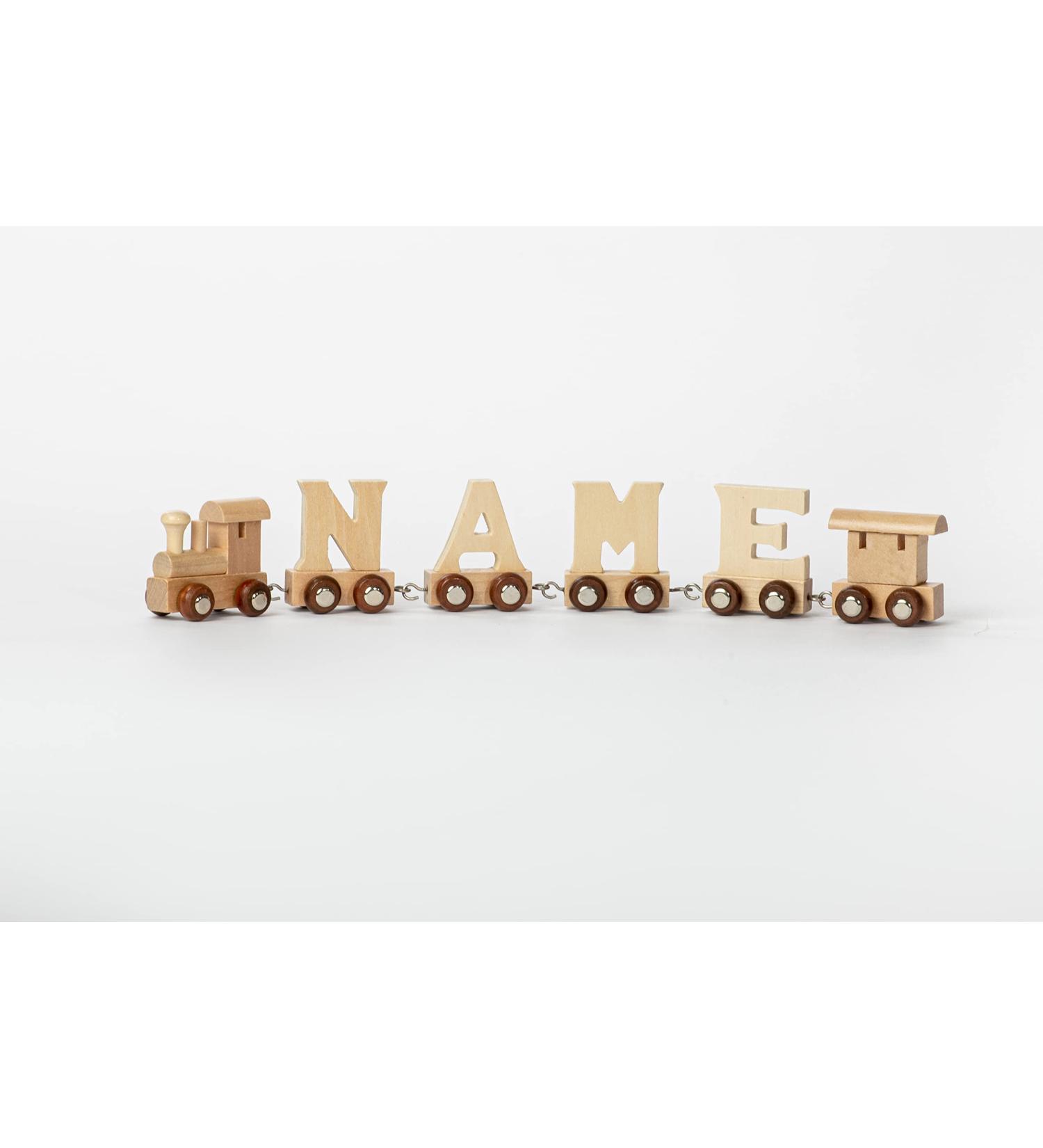 SOTAF Wooden Name Train - Personalized Gift Idea for Birthdays Easter & Baptism (Letter N) - Buy Online on GoSupps.com