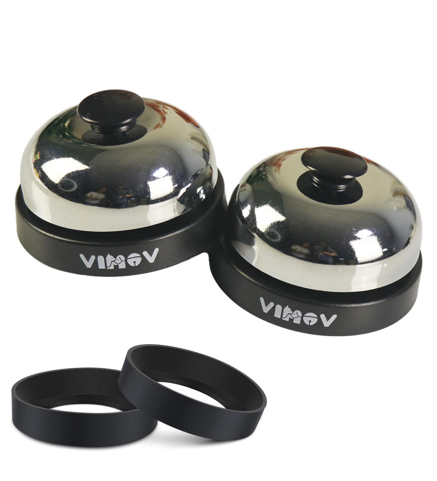 VIMOV Dog Training Bells Set of 2 | Toy Bells for Behavior Training & Communication | Metallic with Silicone Covers - Buy Online on GoSupps.com
