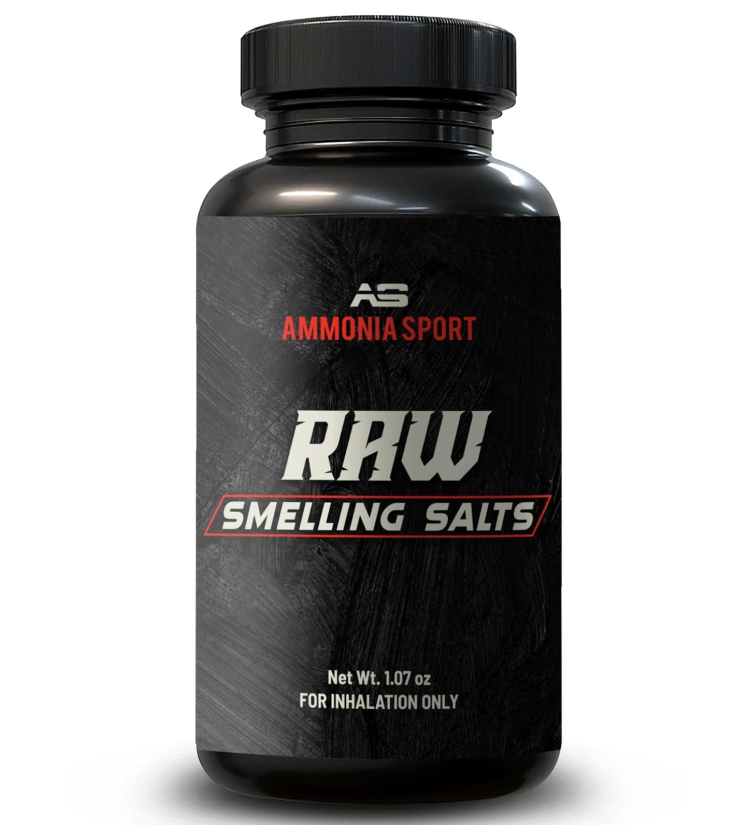 Raw - Smelling Salt - Tall Bottle Wide Mouth - Pre-Activated Salt with Hundreds of Uses Per Bottle - AmmoniaSport - Buy Online on GoSupps.com