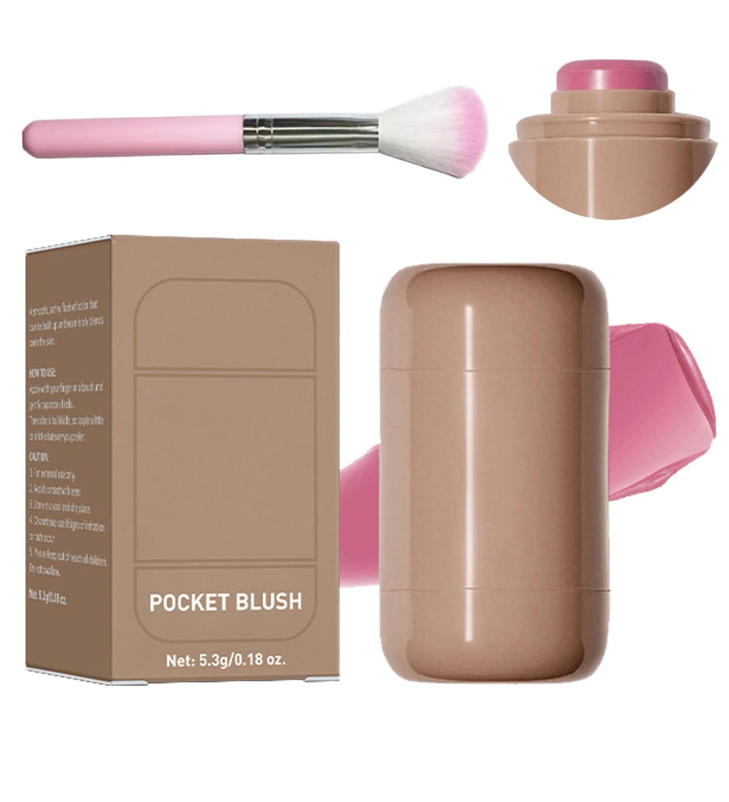 Multipurpose Long Lasting Smooth Blush Stick Blush Stick Stylish Lasting Smooth Multipurpose Comestic Cream Blush for Cheek Lip Gloss Cheek Solid Moisturizer Stick (Bright Pink 0.2 OZ) - Buy Online on GoSupps.com