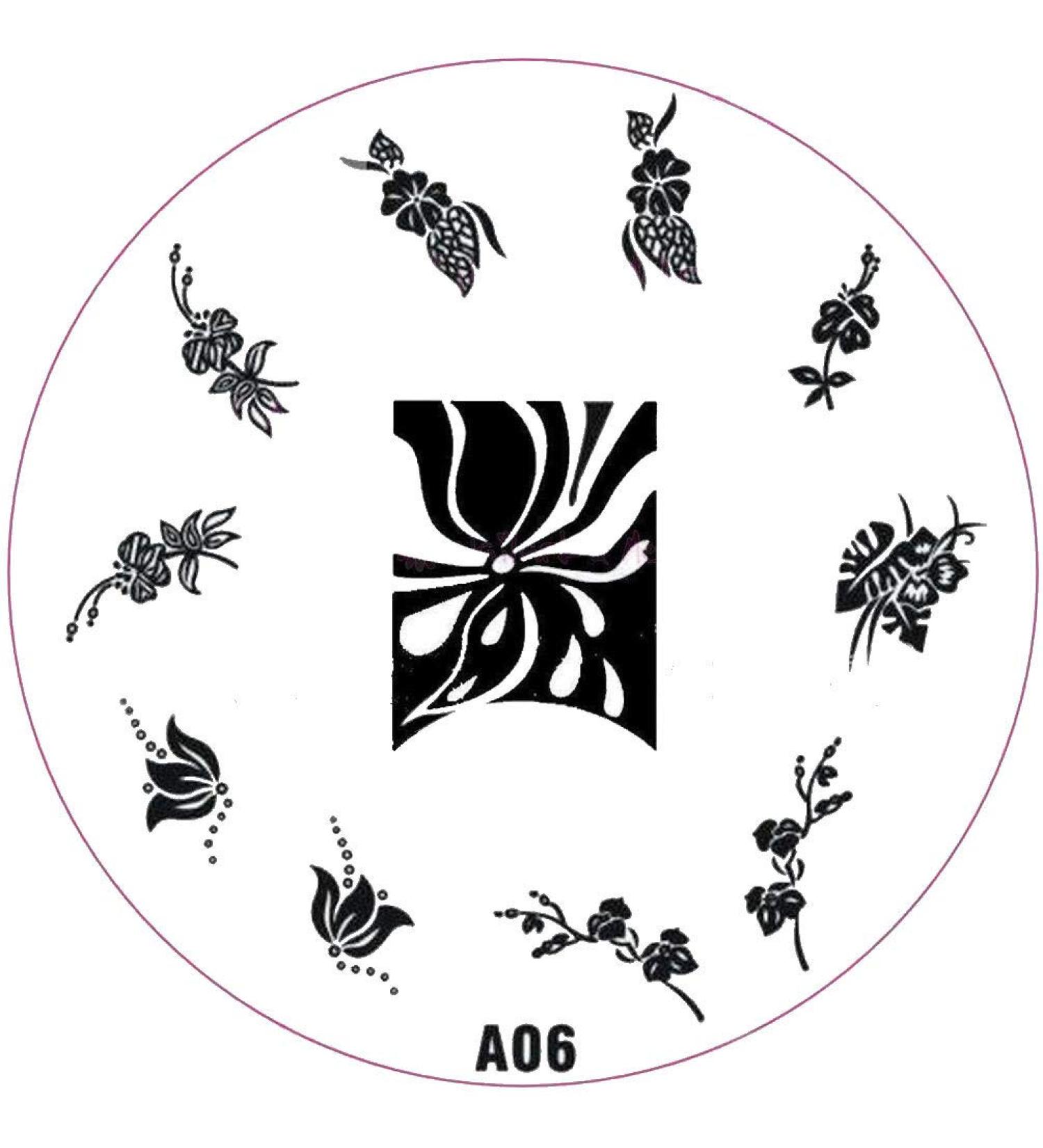 ++SPECIAL ITEM++ Stamping stencil A-Series: A06 Flowers