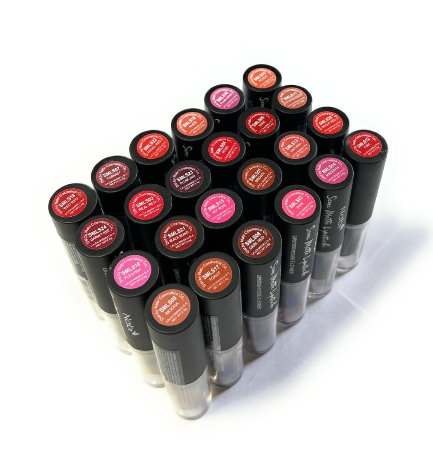 24 Colors Nabi Semi Matte Lipstick Set - Smooth Long Lasting & Moisturizing | International Shipping Available - Buy Online on GoSupps.com