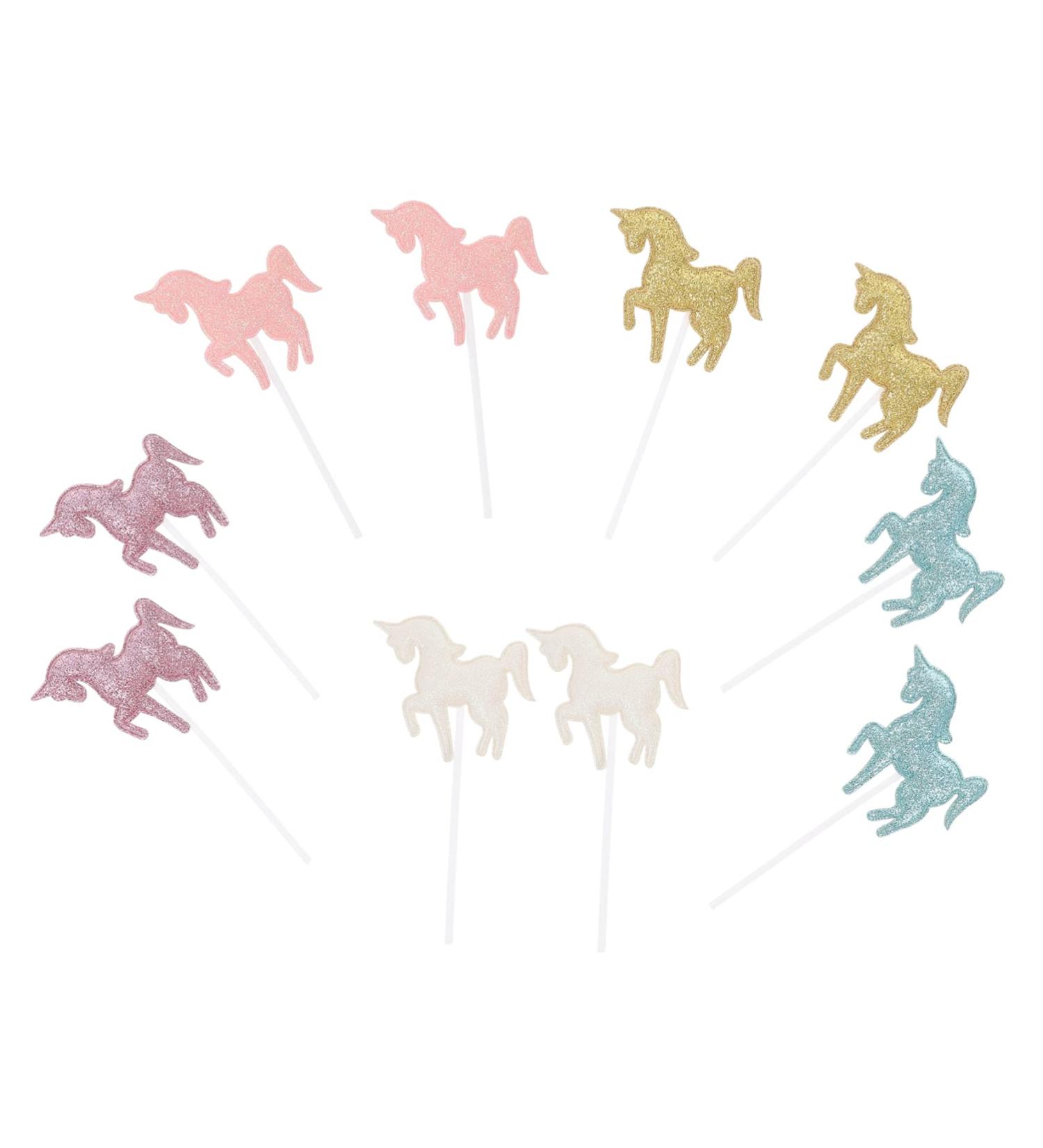 Artibetter 10pcs Unicorn Plugin Glitter Rainbow Cupcake Toppers Sequin Cupcake Toppers Cupcake Topper Sticks Dessert Letter Topper Dessert Picks Party Dessert Rabbit Head Cloth Baby Paper Cup - Buy Online on GoSupps.com