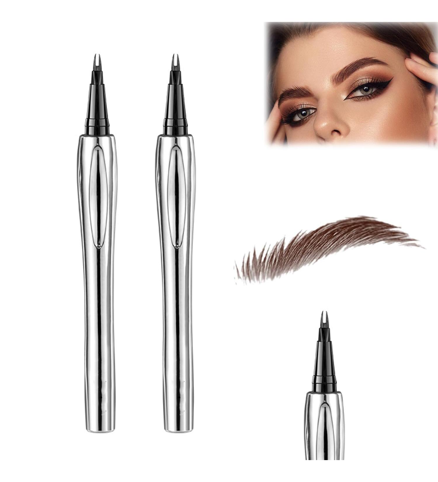 Cooklesa Eyebrow Long-Lasting Natural 3D Waterproof Microblading Eyebrow Pencil Cooklesa Upgraded Natural Waterproof Eyebrow Pen with Microfine Tip (Brown-2pcs) - Buy Online on GoSupps.com