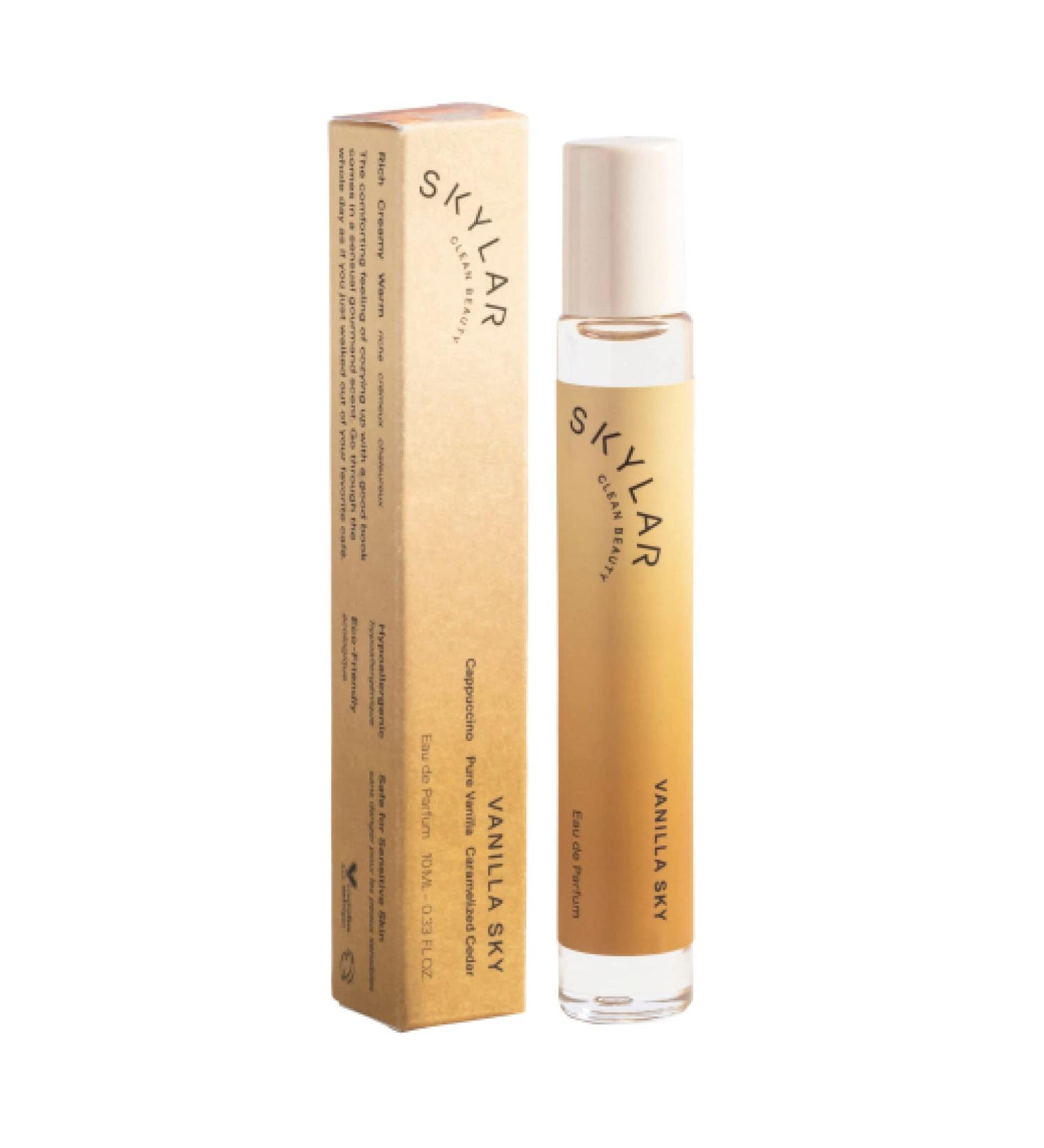 Skylar Vanilla Sky Eau de Parfum -Hypoallergenic & Clean Perfume for Women & Men Vegan & Safe for Sensitive Skin-Notes of Cappuccino Vanilla & Caramelized Cedar - 10mL /0.33 Fl oz - Buy Online on GoSupps.com