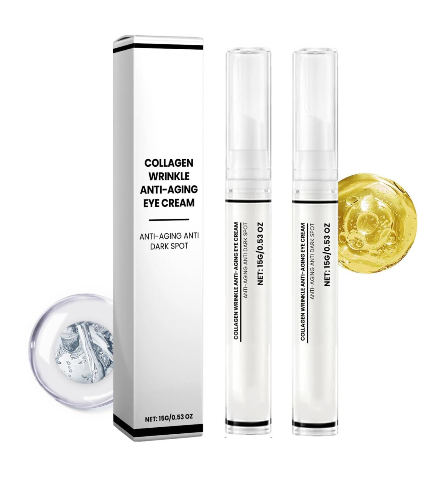 Instant Temporary Eye Tightener Cream: Collagen Wrinkle Anti-Aging Eye Cream Instant Lift Plus Poche Yeux Instant Lift+ Reduces Under Eye Bags Dark Circles & Puffiness Rapid Eye Firming 15g (2) - Buy Online on GoSupps.com