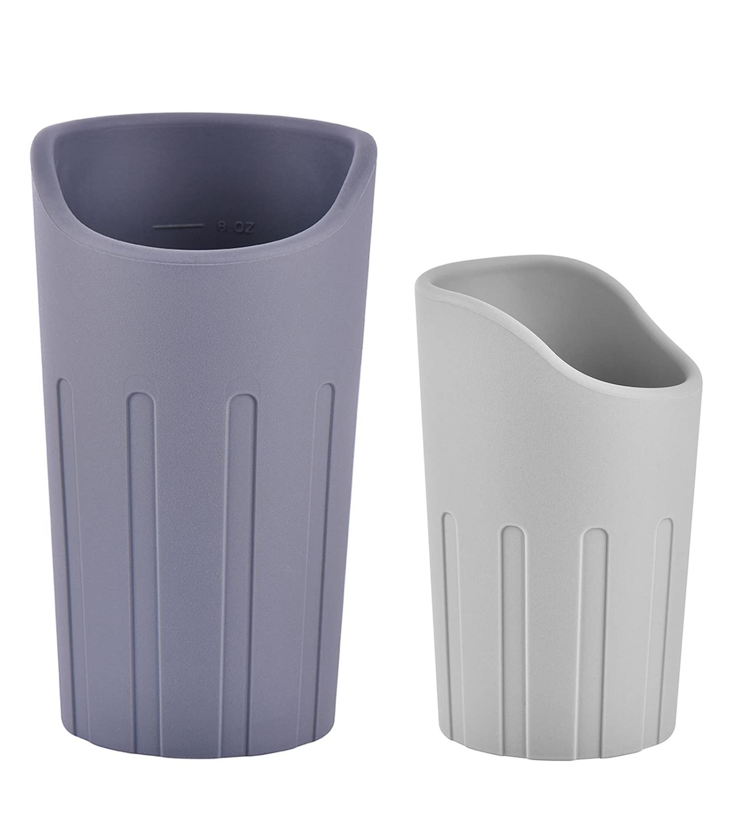 GUDUGUDU Silicone Nosey Cup Combo (5oz & 8oz) for Elderly - Easy Drink Cup for Neck Injuries, Dysphagia, and Elderly Individuals - Buy Online on GoSupps.com