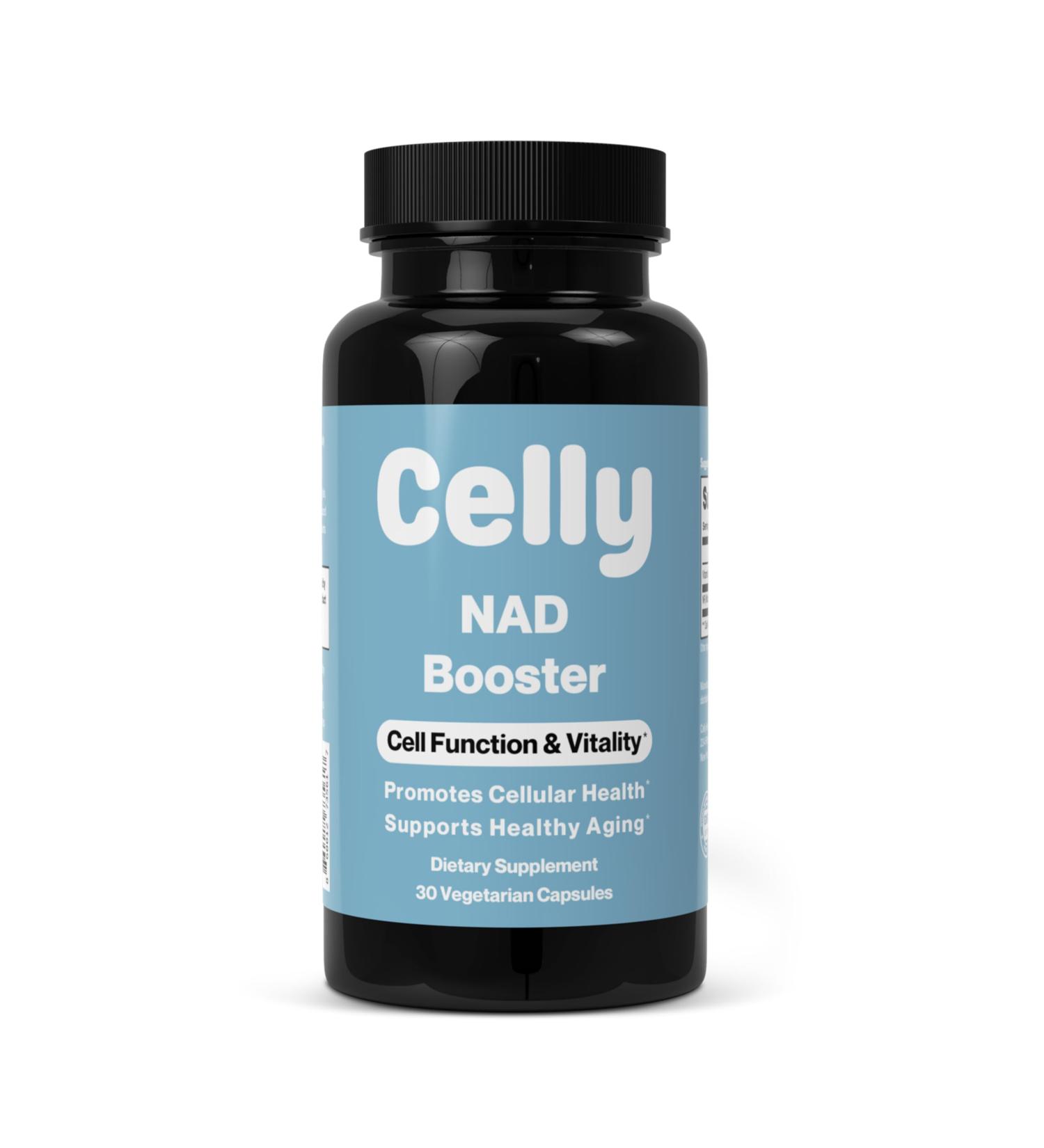 Celly NAD Booster | Longevity Supplement for Healthy Aging with NR (Nicotinamide Riboside) and Nicotinamide | Promotes Cell Function & Vitality | Non-GMO & 3rd Party Tested - Buy Online on GoSupps.com