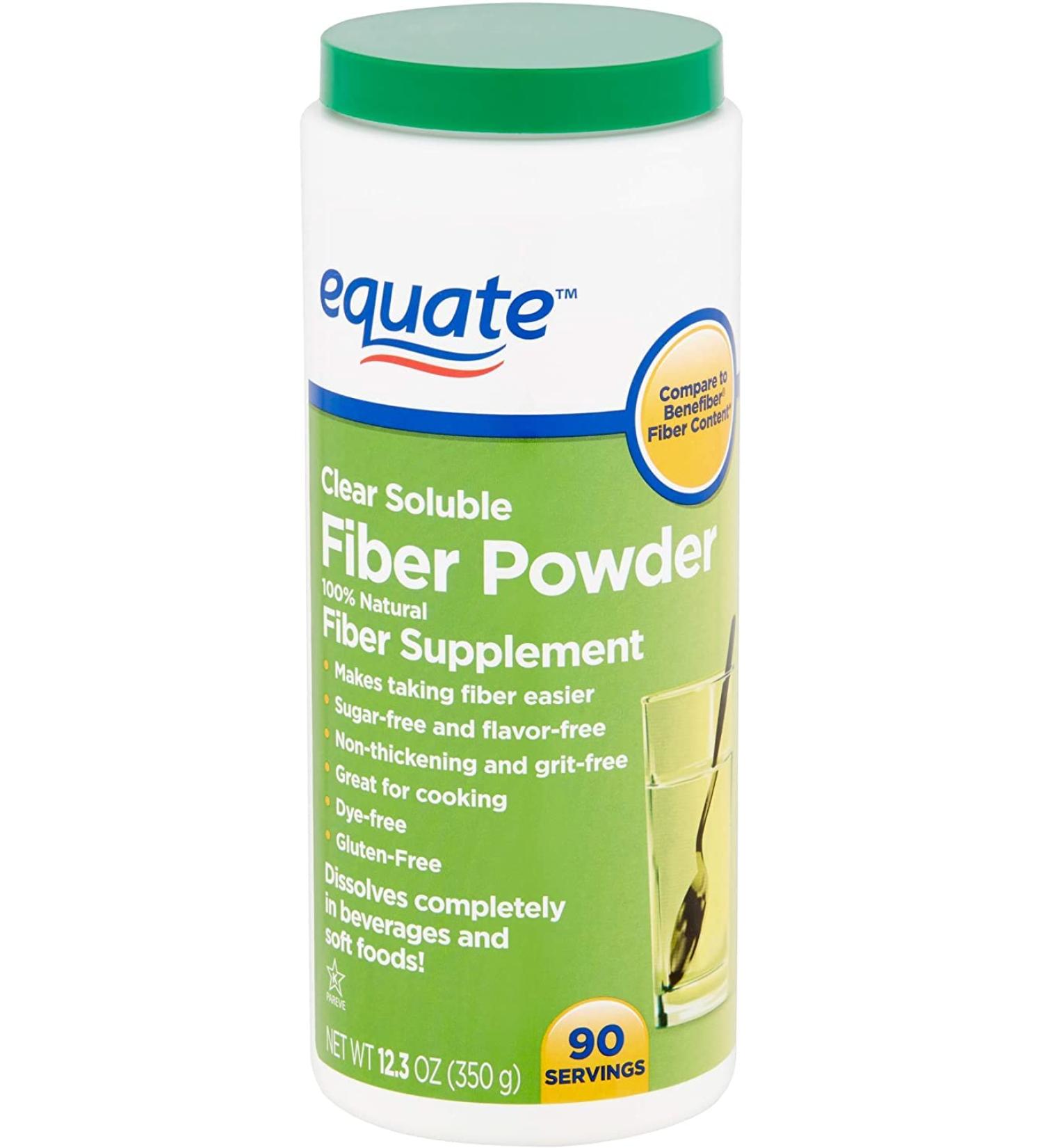 Equate Sugar-Free Fiber Powder - 90 Servings 12.3 oz | Digestive Health Support - Buy Online on GoSupps.com