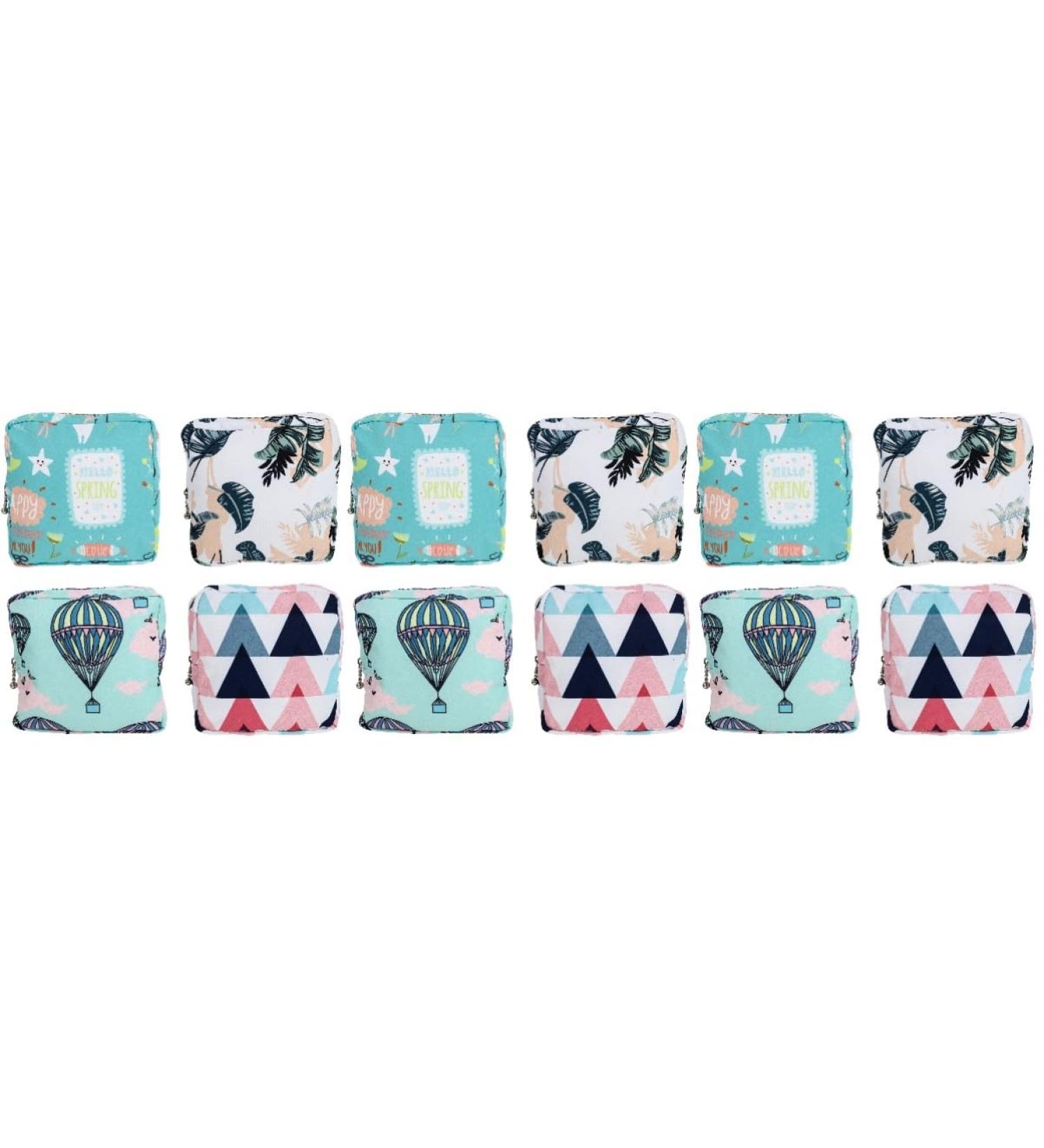 Lurrose 12-Piece Storage Bag for Women | Bandages Tampons & Money Exchange | High Capacity Travel Cosmetic Bag for Teens - Buy Online on GoSupps.com