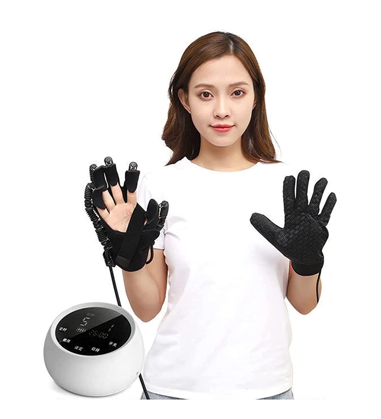 ZZBB Hand Wrist Orthosis Hand Splint Support Hand Function Rehabilitation Robot Gloves for Stroke Patients with Hemiplegia Right Large