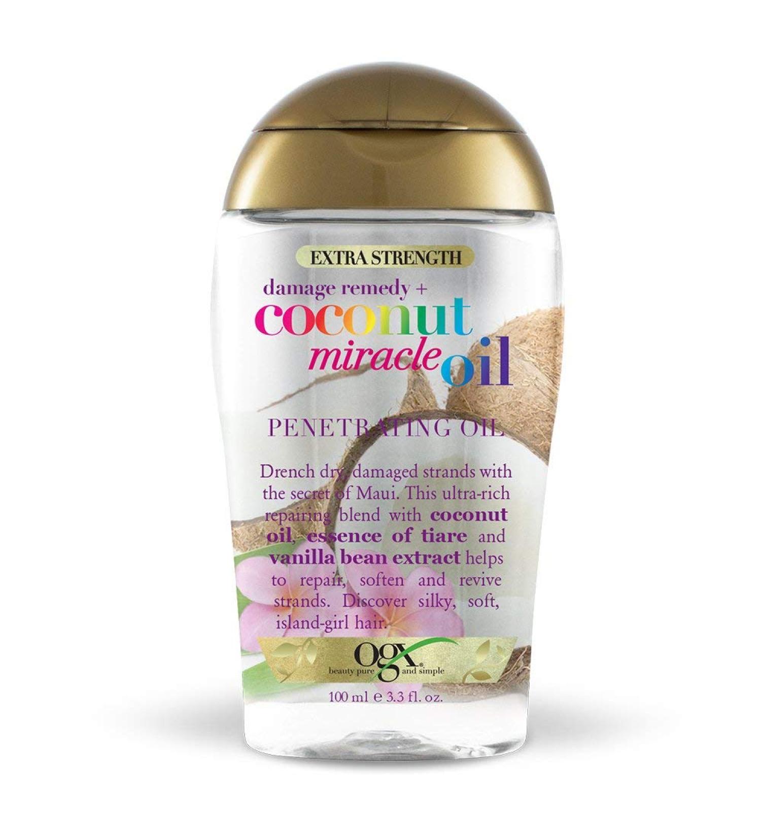 OGX Coconut Miracle Oil 3.3oz X-Strength (100ml) - Pack of 3 | Penetrating Formula - Buy Online on GoSupps.com