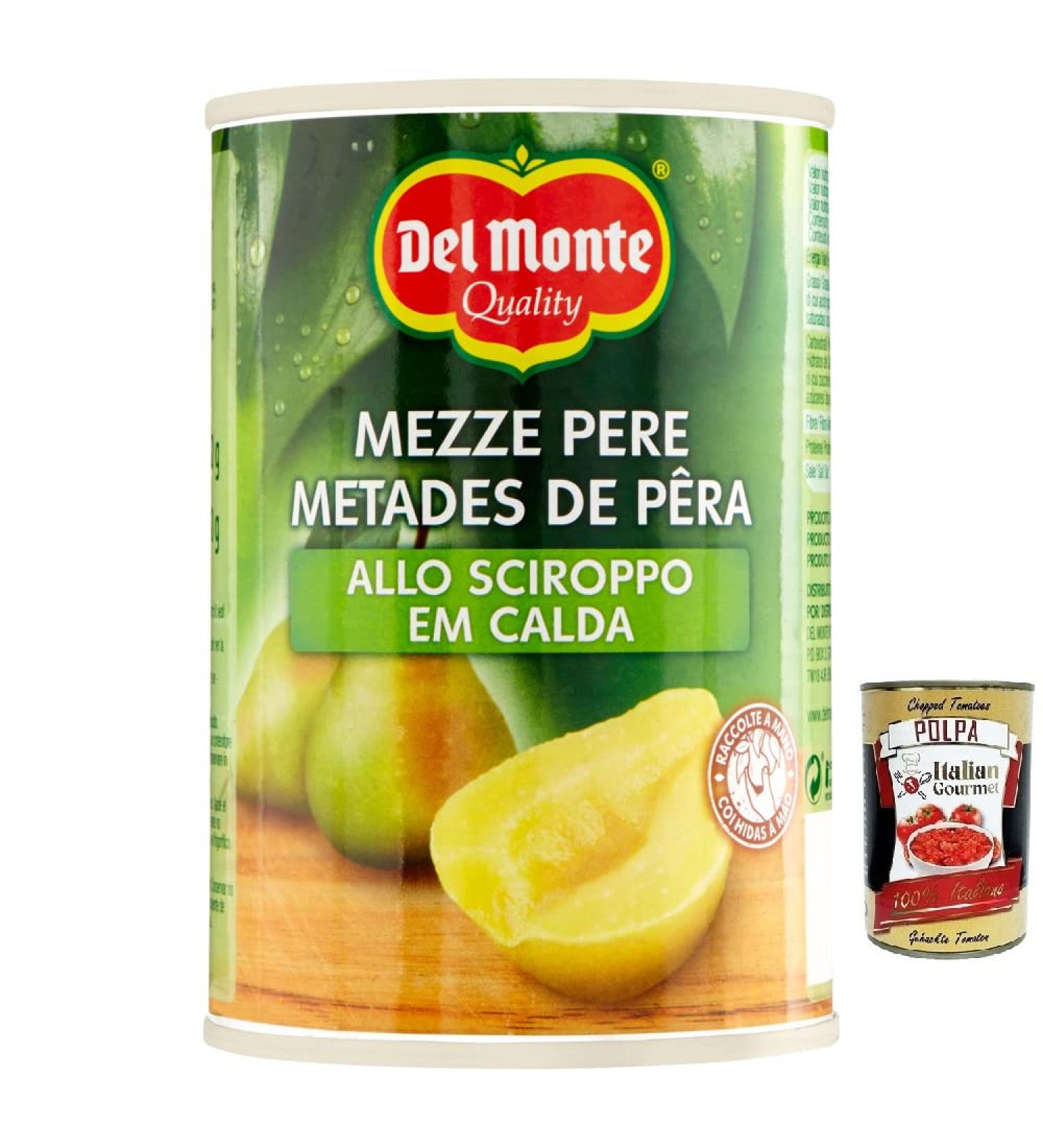 Italian Gourmet E.R. Del Monte Half Pears in Syrup Fruit in Syrup 420 g Box + Gourmet Italian Tomato Pulp Box 400 g - Buy Online on GoSupps.com