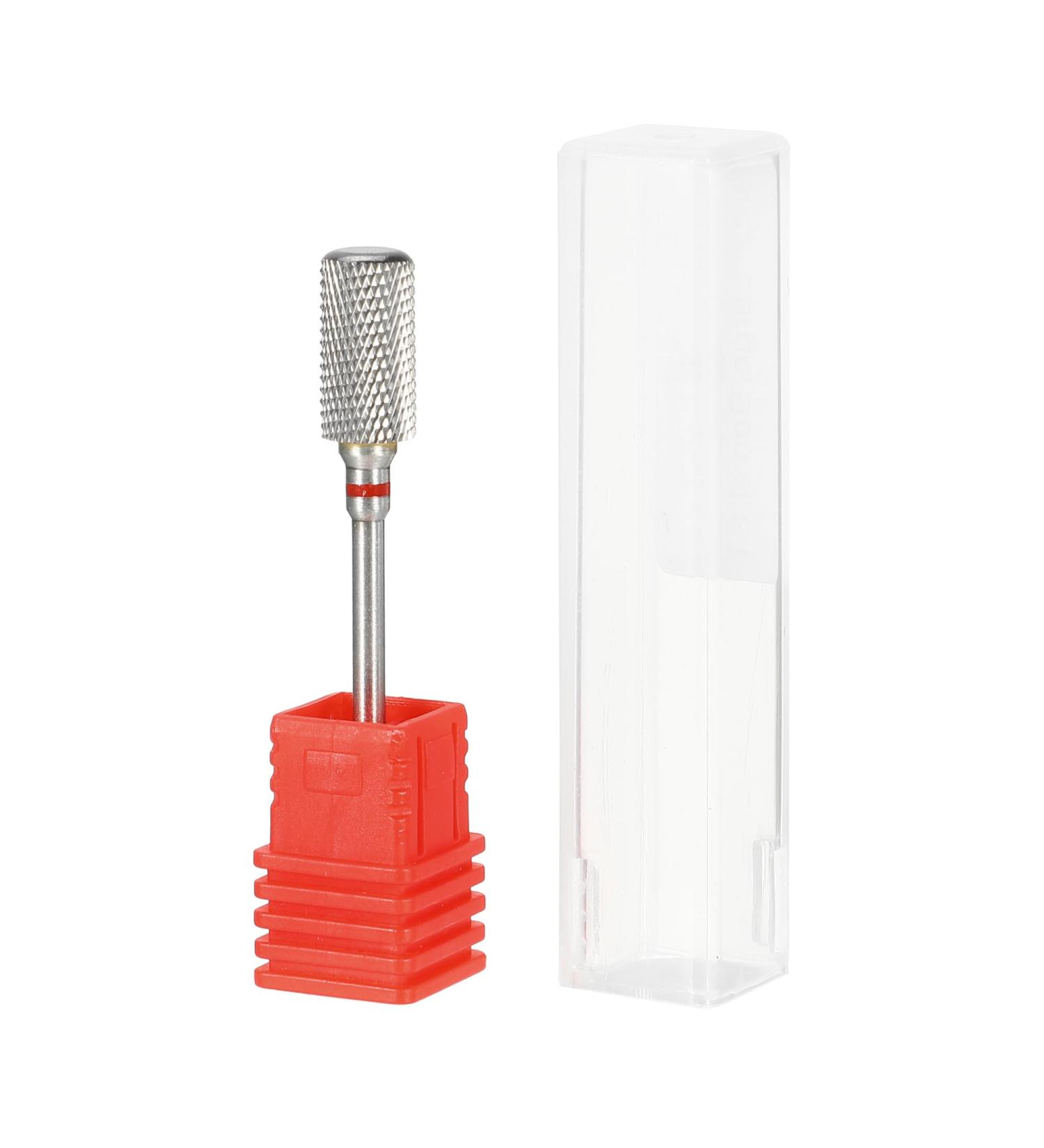 VOCOSTE Nail Drill Bits for Nail Polishing Silver Tone Red F Fine Teeth - Buy Online on GoSupps.com