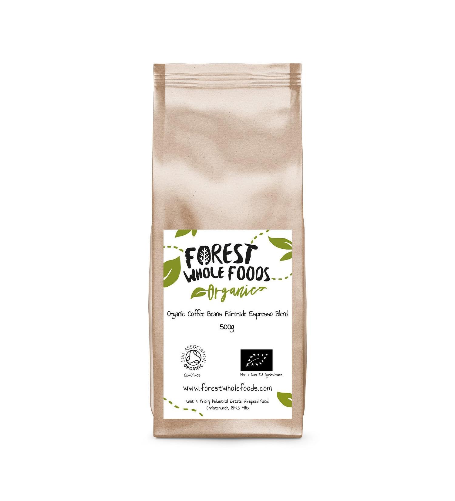 Organic Coffee Beans Fairtrade Espresso Blend - Forest Whole Foods (500g) Caramel sweet nut / peanutty spicy dark choc. 500 g (Pack of 1) - Buy Online on GoSupps.com