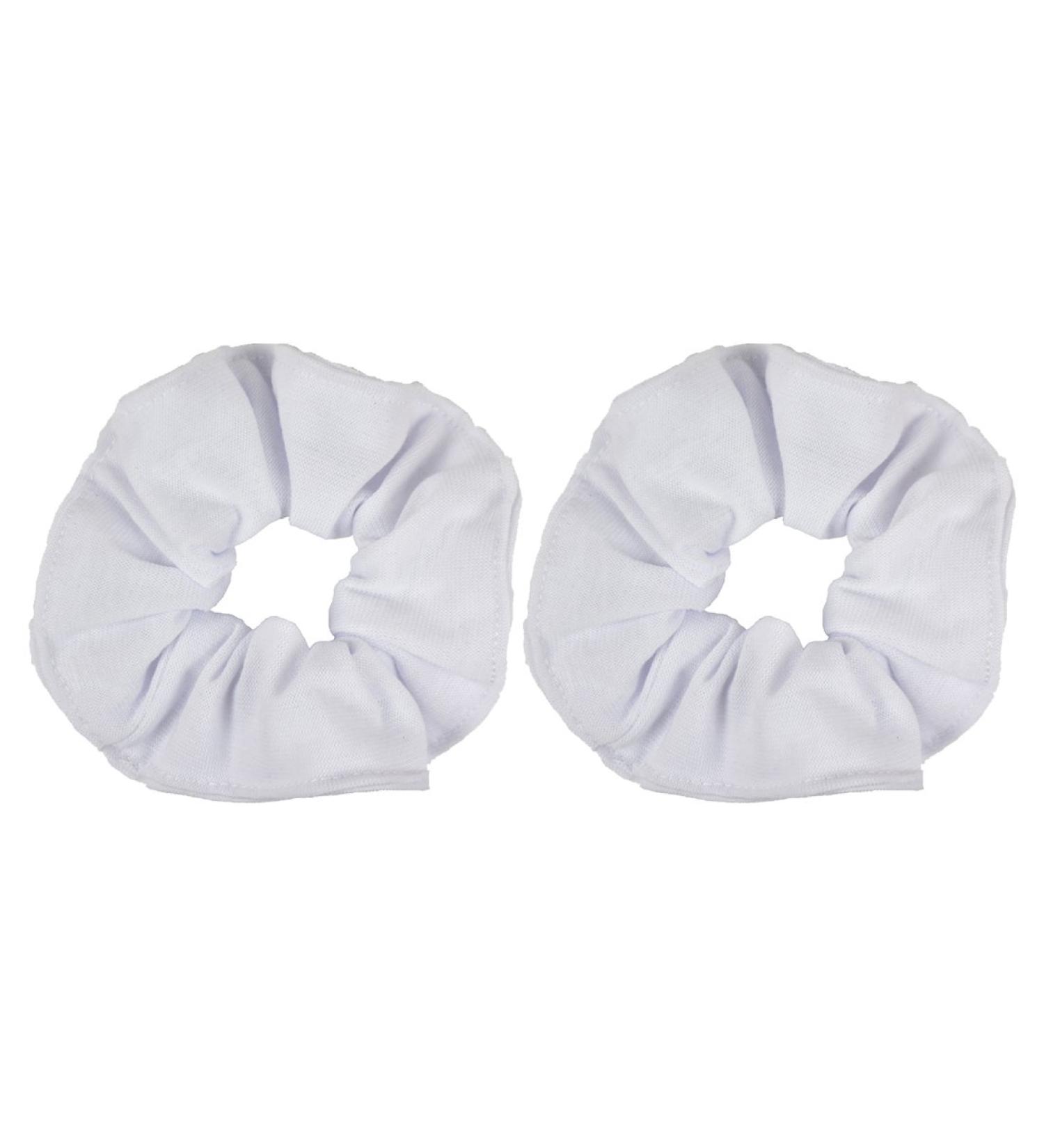 Set of 2 Large Solid Scrunchies - White - Buy Online on GoSupps.com