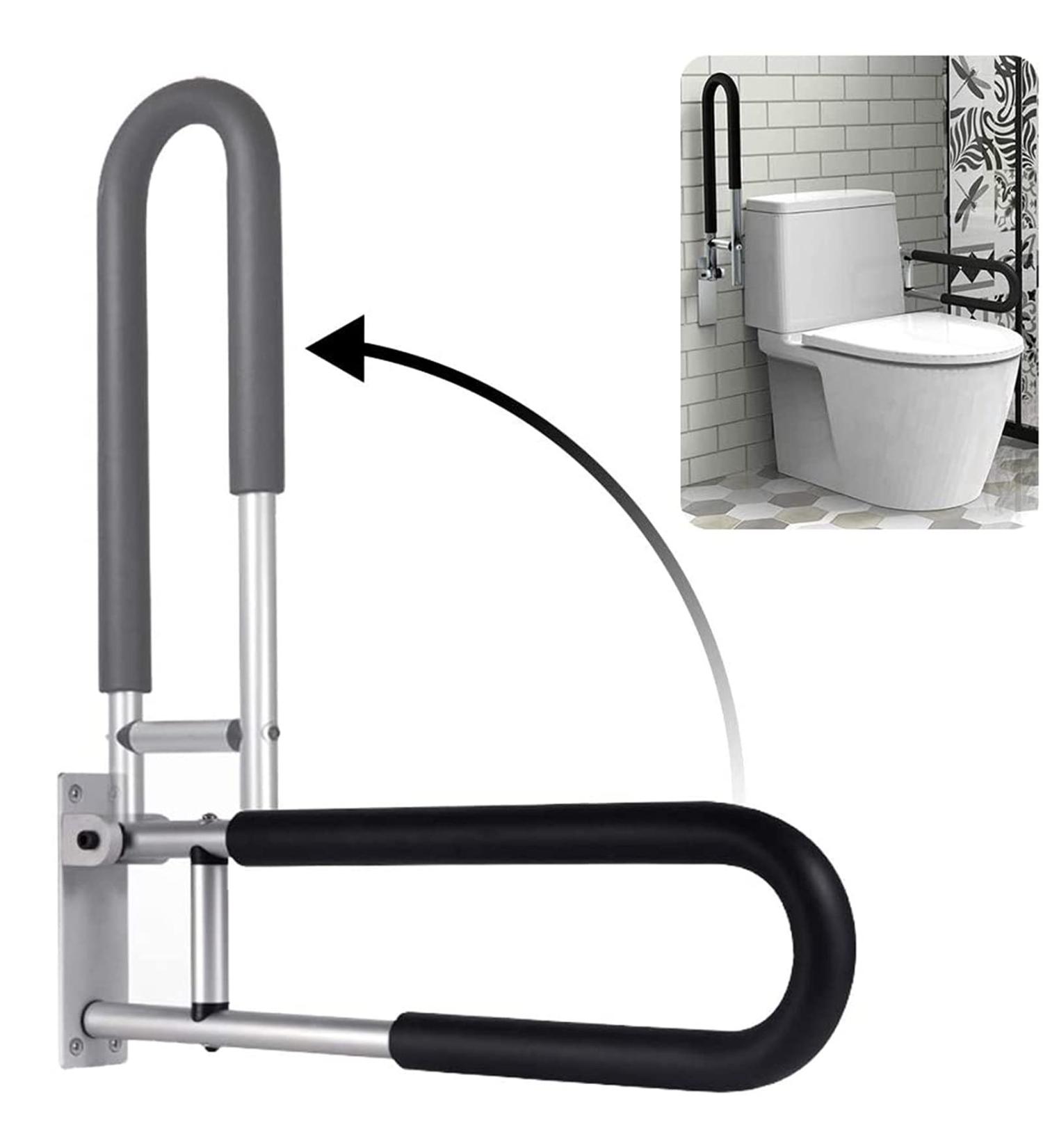 XINGHE Handicap Grab Bars Rails Toilet Handrails Bathroom Safety Bar Hand Support Rail Handicapped Handrail for Seniors Elderly Disabled Mounted Bath Grips 23.6 Inch Black - Buy Online on GoSupps.com