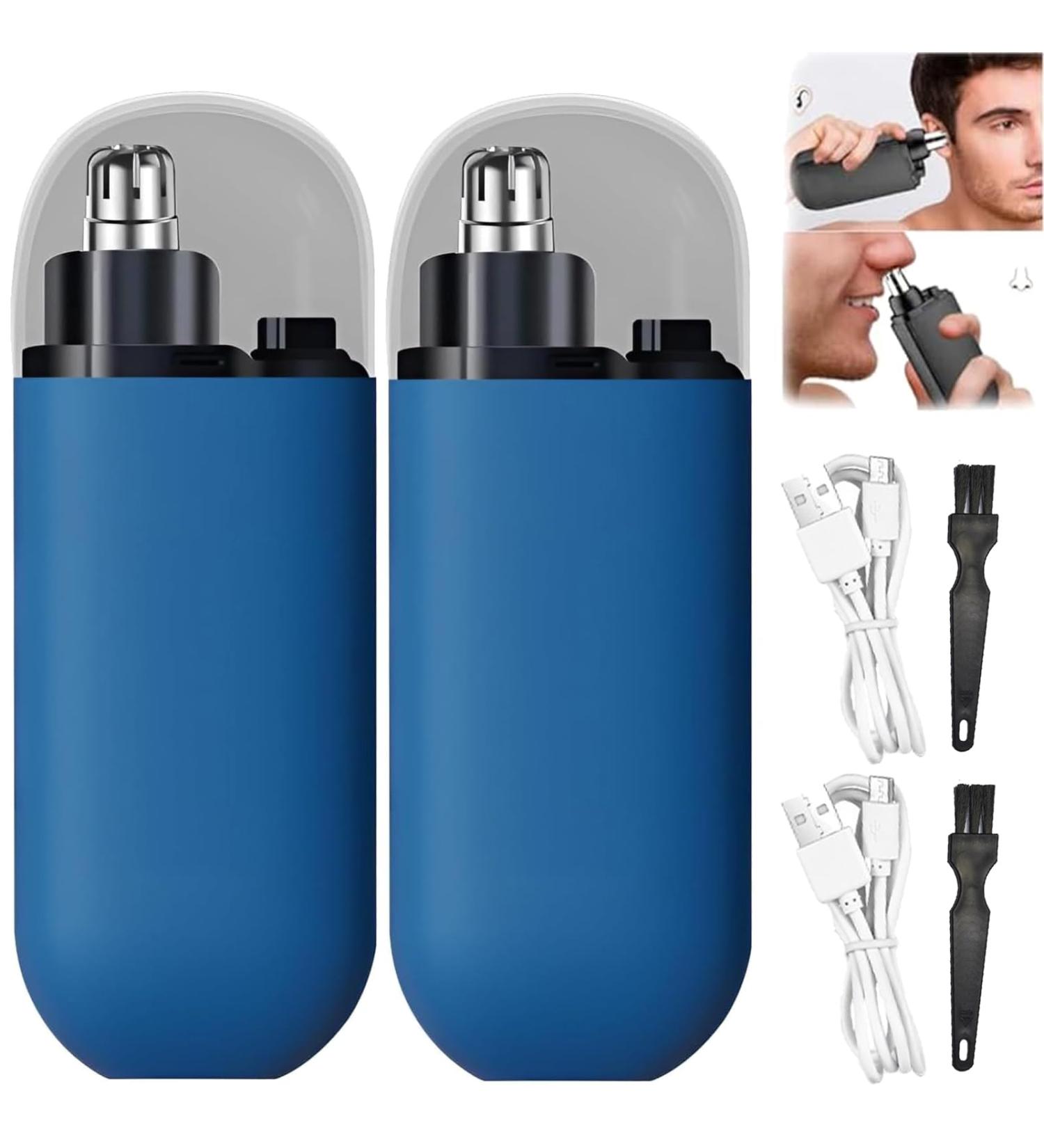 LONGLUAN Gelmalls Nose Trimmer Portable Nose Hair Trimmer Painless & Precision 2024 New Rechargeable Portable Nose Hair Trimmer Washabl Easy Cleansing Nose Hair Trimmer for Travel (2Pcs-Blue) - Buy Online on GoSupps.com
