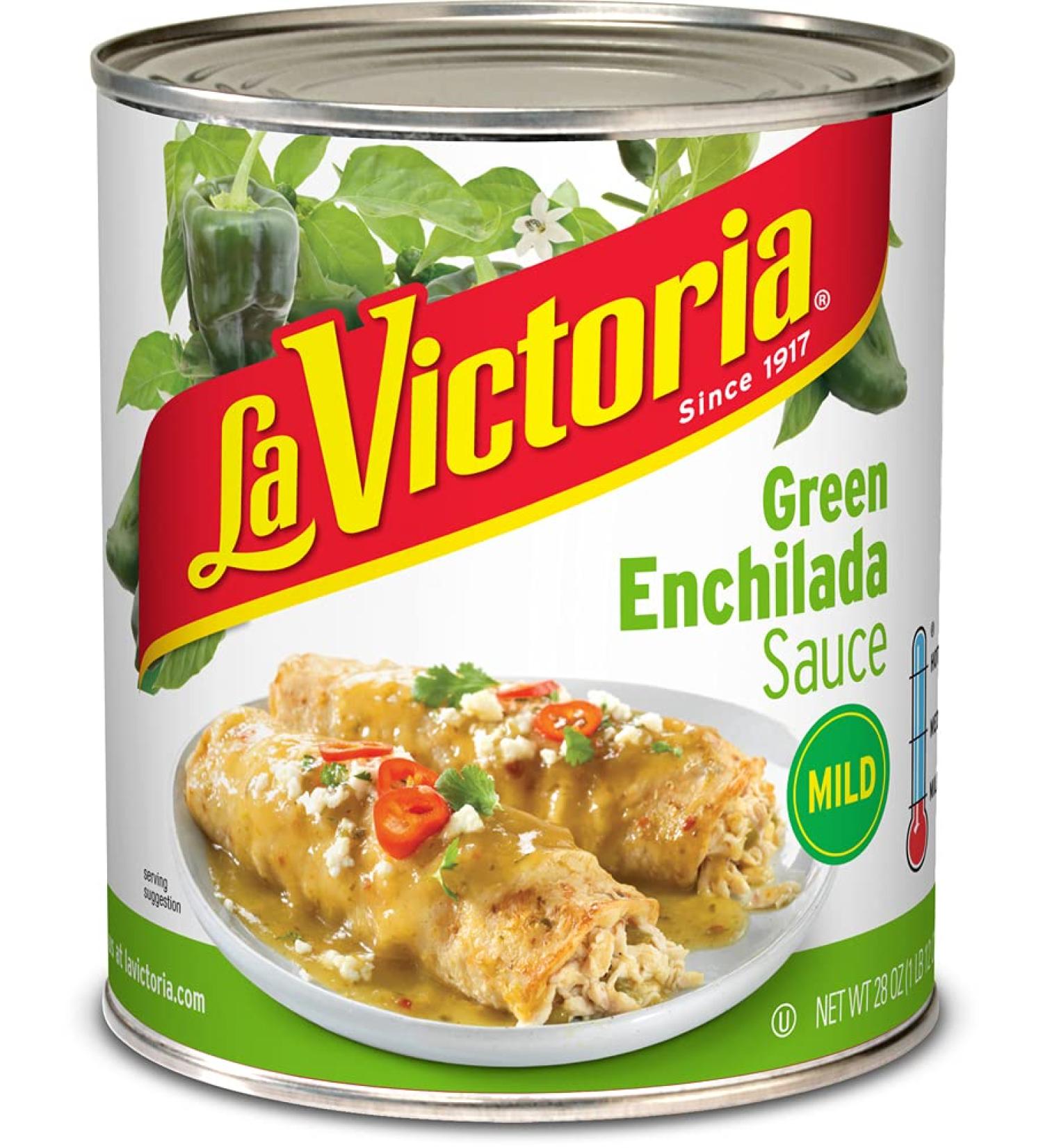 La Victoria Green Chile Enchilada Sauce Mild 28oz - Pack of 12 | Authentic Mexican Flavor - Buy Online on GoSupps.com