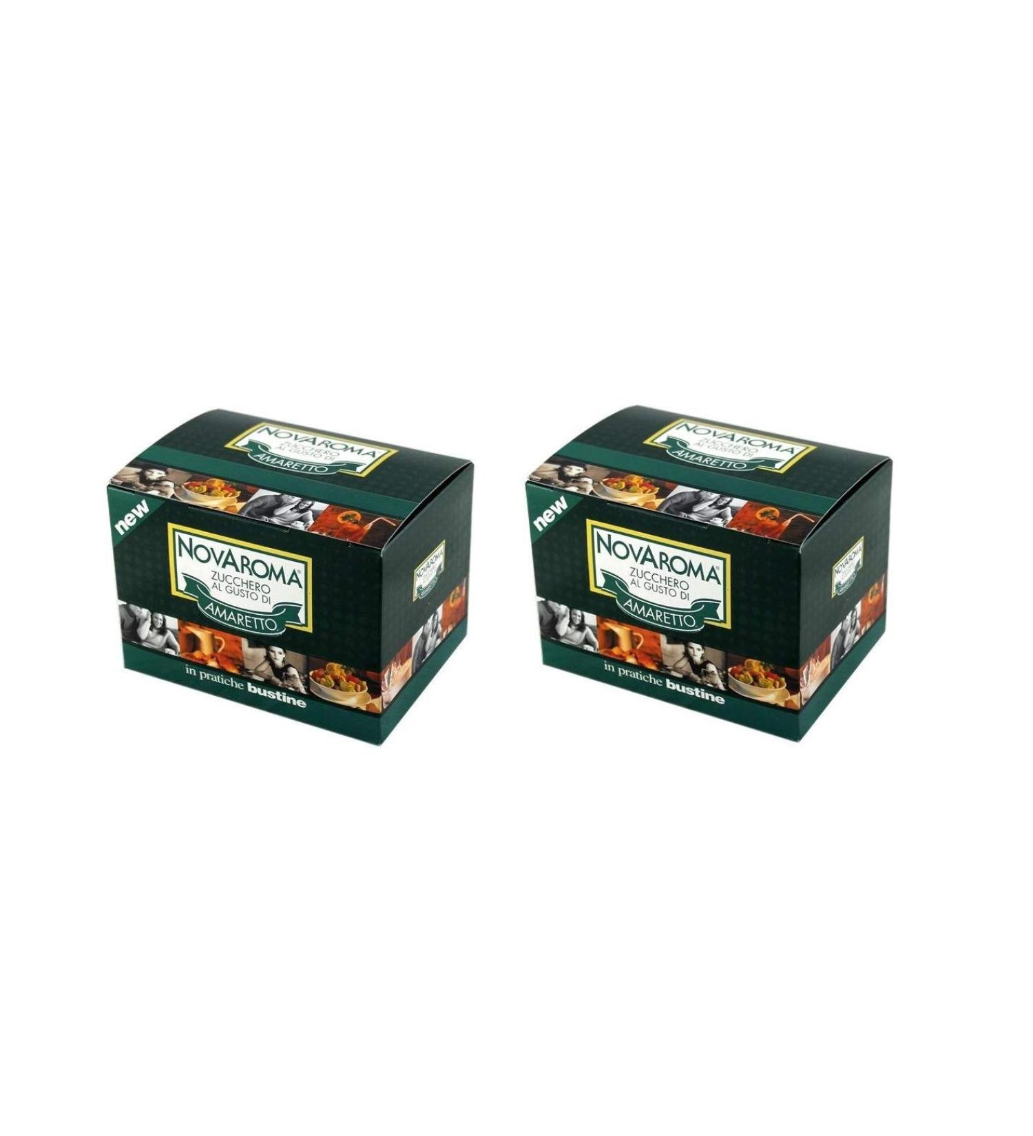 Flavoured sugar - Amaretto - 2 x 50 bags - Novarese Zuccheri