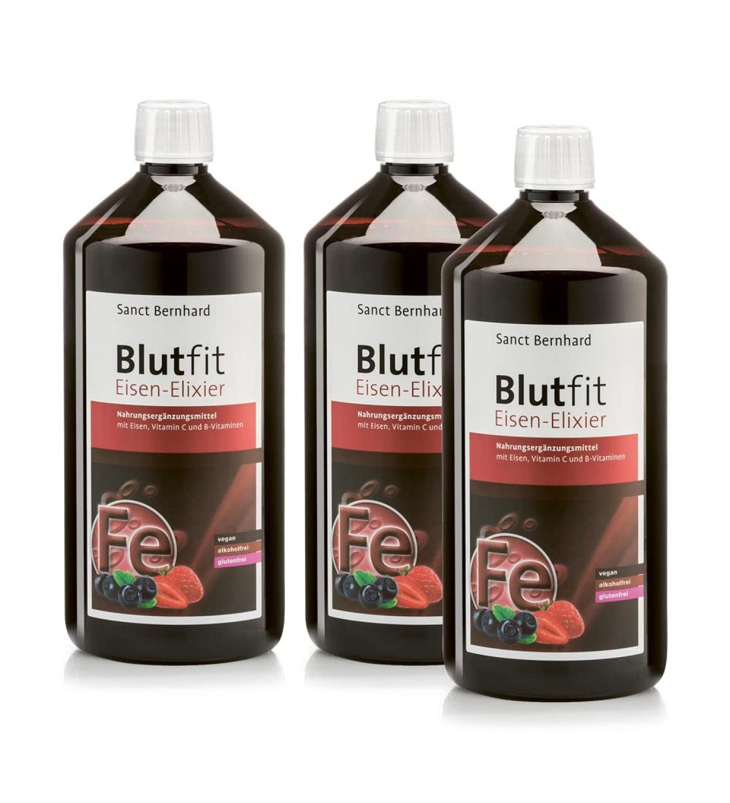 Sanct Bernhard Blutfit Iron Elixir 3 x 1000 ml 1 l (pack of 3)