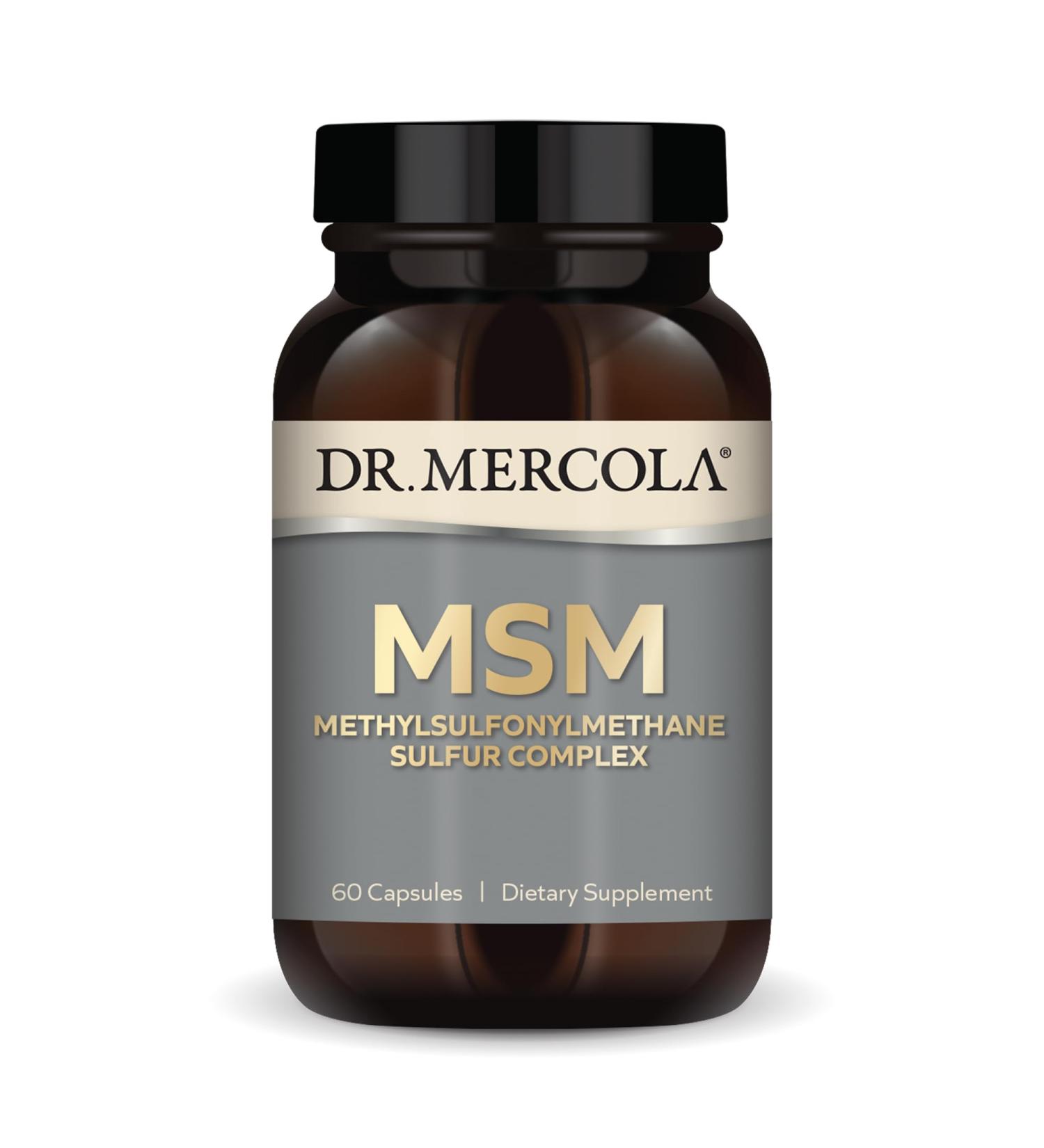Dr. Mercola MSM Sulfur Complex - Joint Support & Cellular Health - OptiMSM - R-Alpha Lipoic Acid - TMG - Organic Sulfur Blend - 60 Capsules (30 Servings) - Buy Online on GoSupps.com